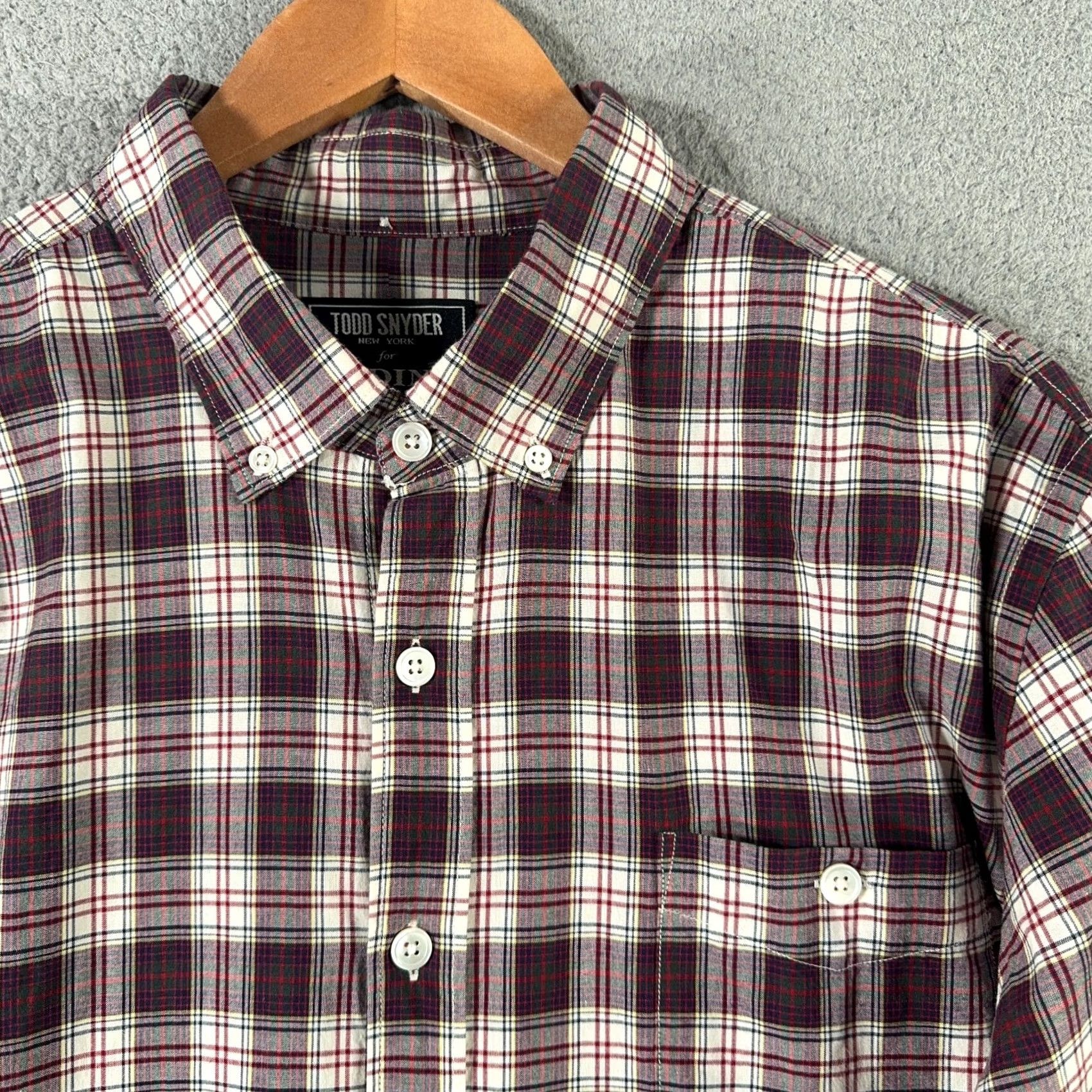 Todd Snyder Todd Snyder X ODIN Plaid Shirt Men XL Cotton Lightweight Button 1 Pocket Limited Size US XL / EU 56 / 4 - 7 Thumbnail