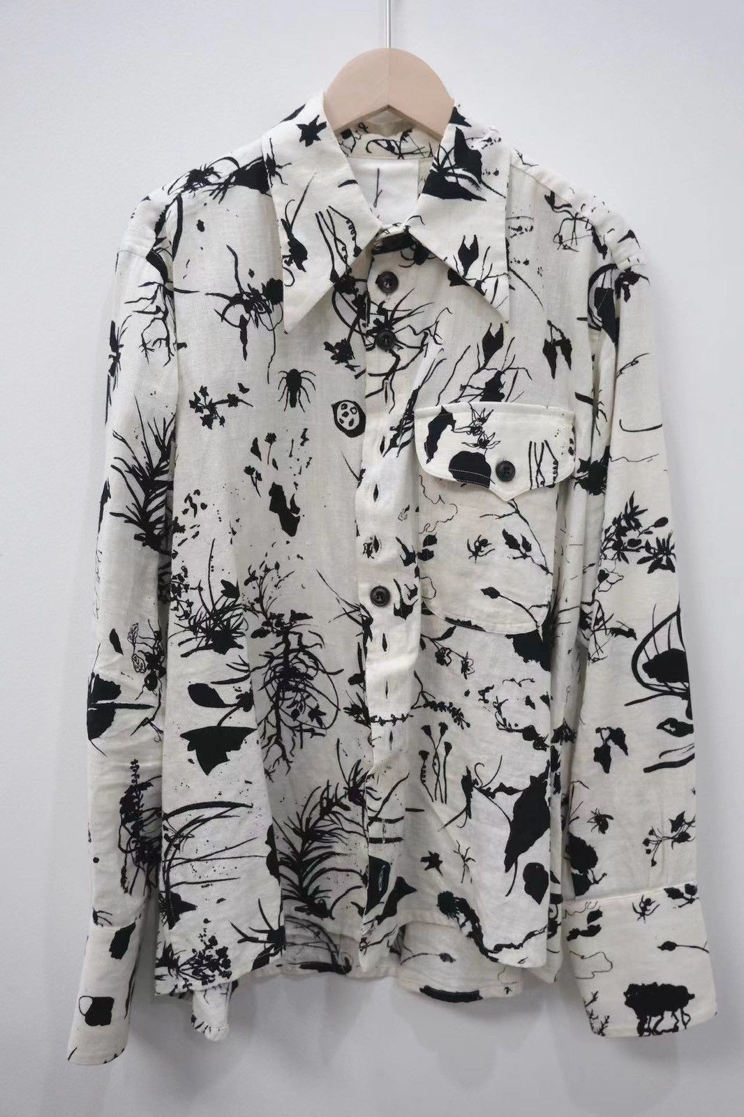image of John Alexander Skelton Jas Button Up Size S in White, Men's