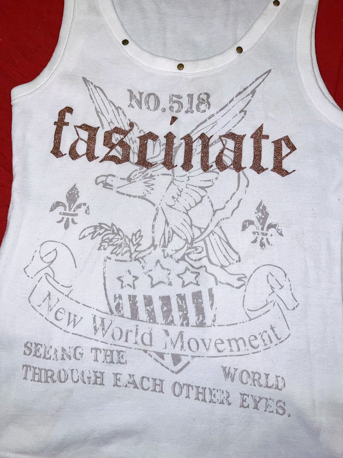 Japanese Brand Vintage Y2K glitter tank top 🦅💗 Size S / US 4 / IT 40 - 3 Thumbnail