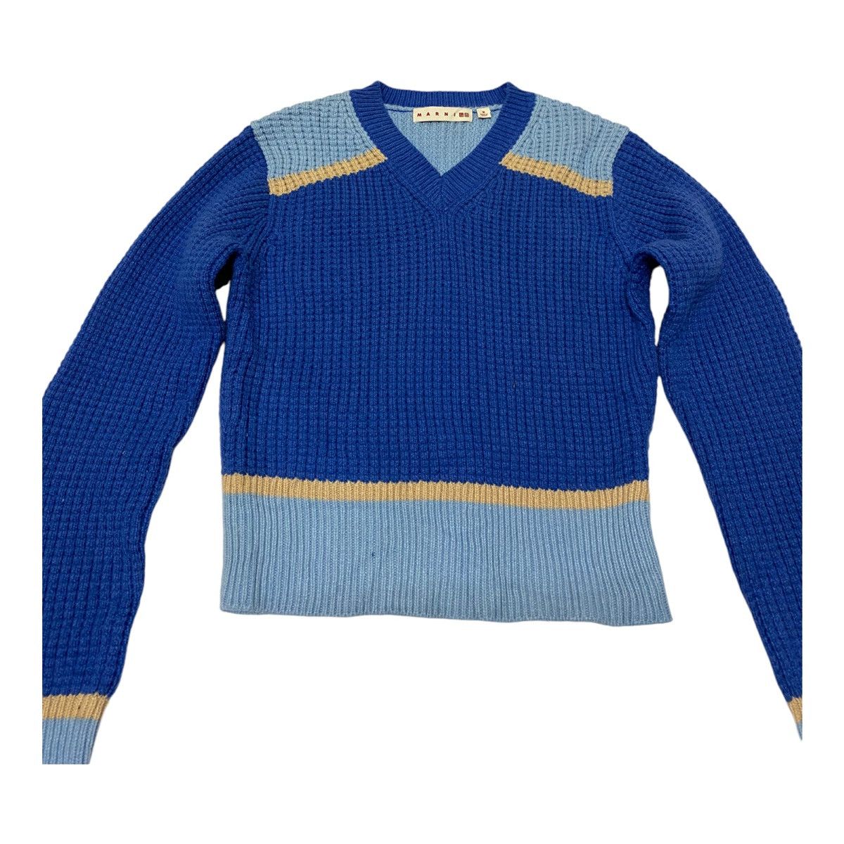 Marni × Uniqlo Marni x Uniqlo Popcorn Knit V-Neck Sweater (C3) Size US M / EU 48-50 / 2 - 2 Thumbnail