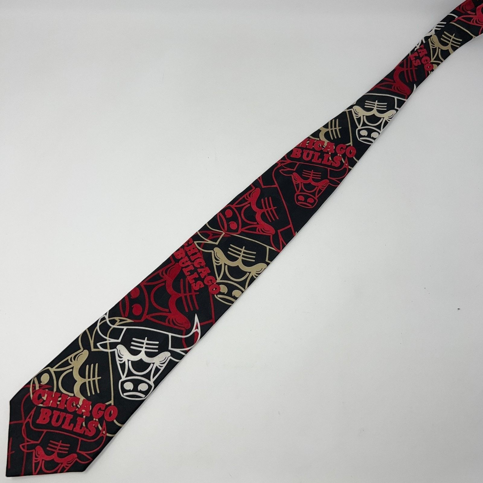 Ralph Marlin Vintage 90s Chicago Bulls RM Sport Tie Necktie NBA Black Size ONE SIZE - 3 Thumbnail