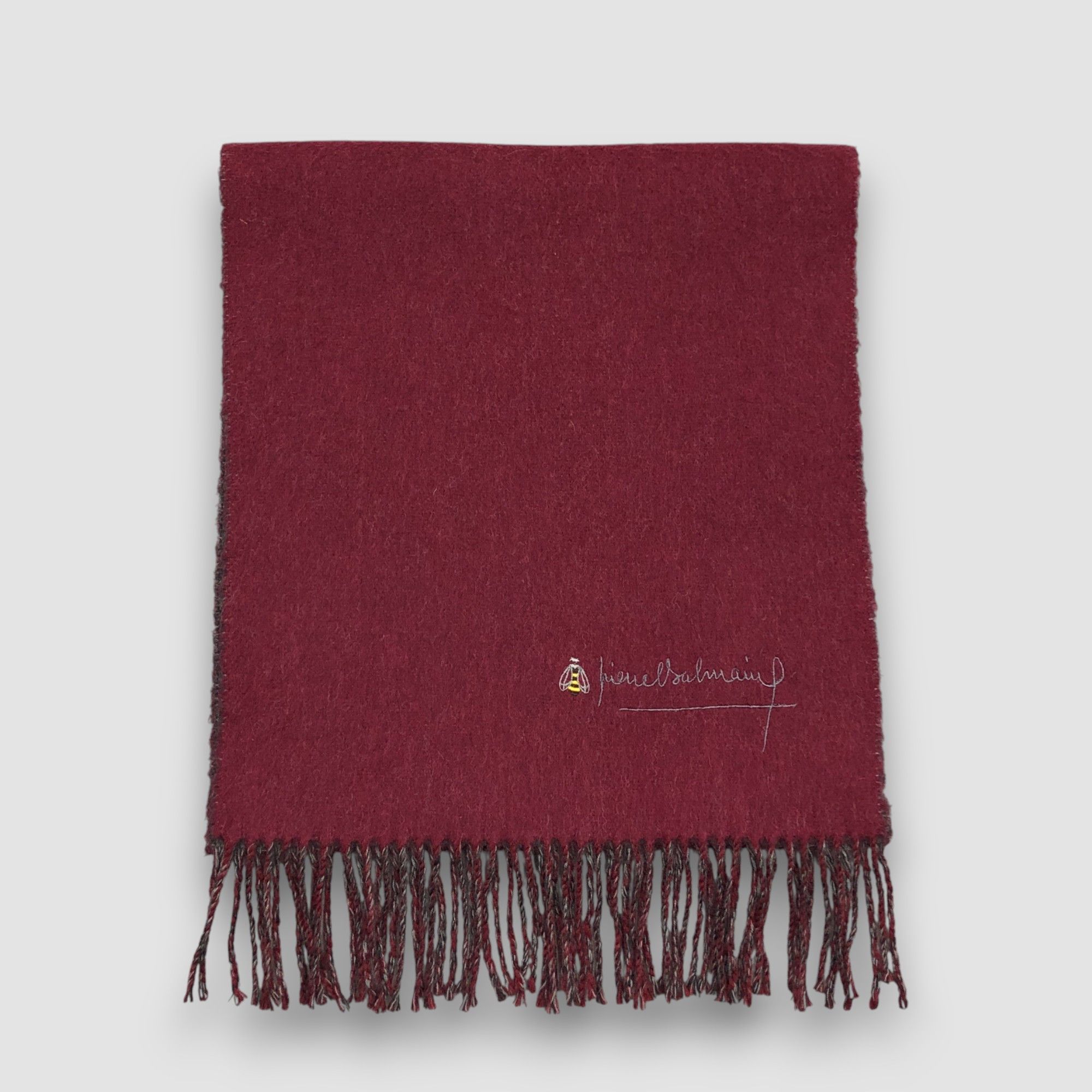 Japanese Brand Vintage Pierre Balmain Scarf Muffler Wool Winter Scarves Size ONE SIZE - 2 Thumbnail