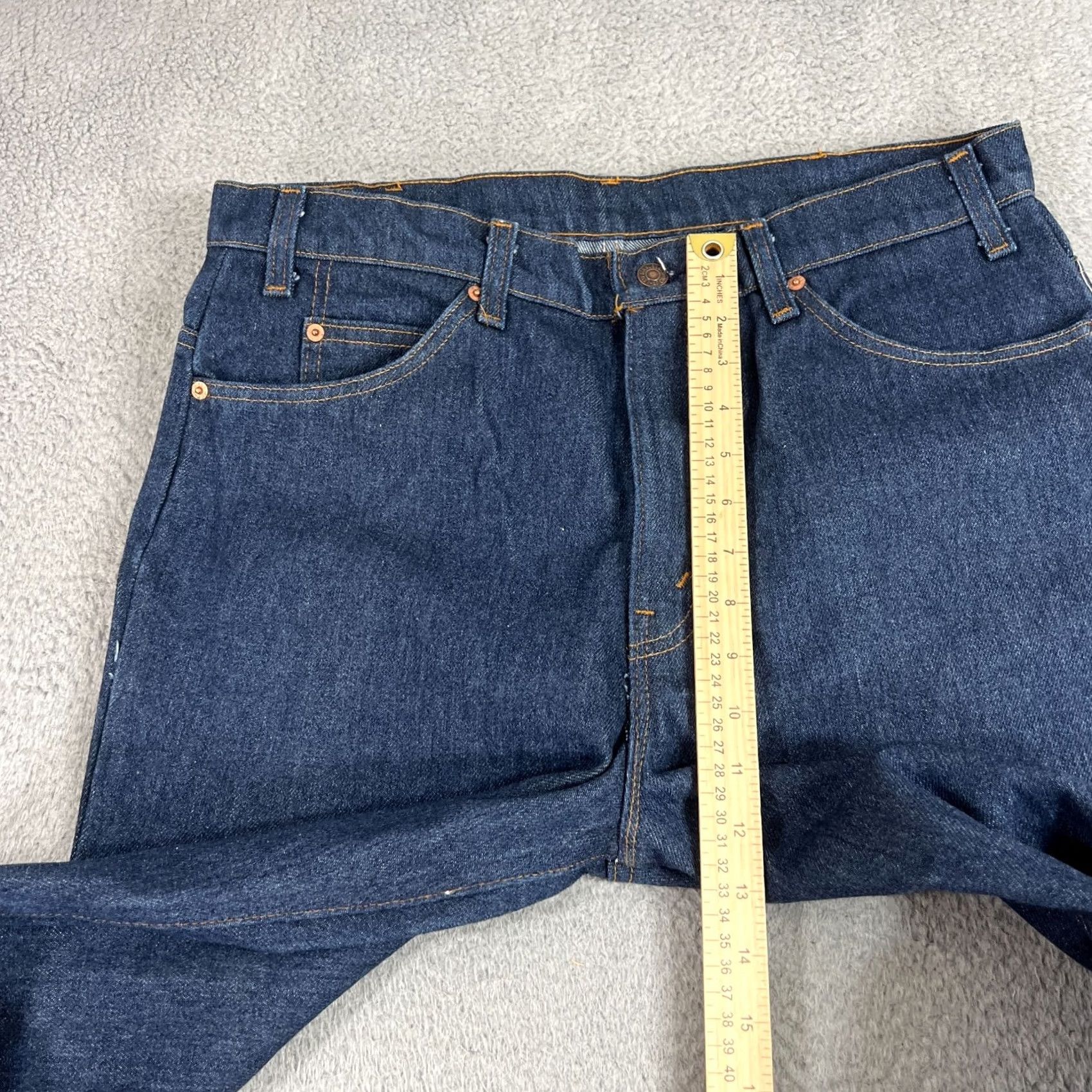 Levi's VINTAGE Levis Jeans Mens 36x30 Blue Orange Tab 509 0917 Cotton Blend USA 80s Size US 36 / EU 52 - 4 Thumbnail