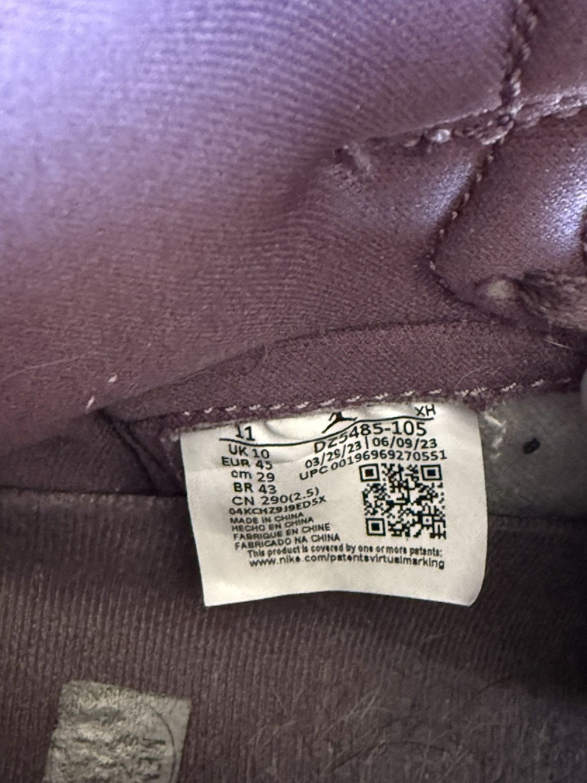 Nike Nike Air Jordan 1’s Purple & White Hi-Top’s Size US 11 / EU 44 - 5 Thumbnail