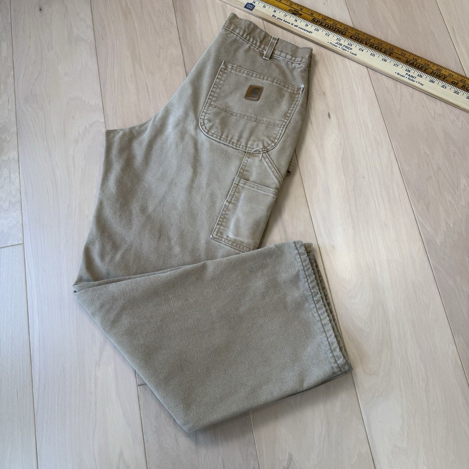 Carhartt Vintage Carhartt Flannel Lined Pants 32 Khaki 90s Heavy Size US 32 / EU 48 - 10 Thumbnail