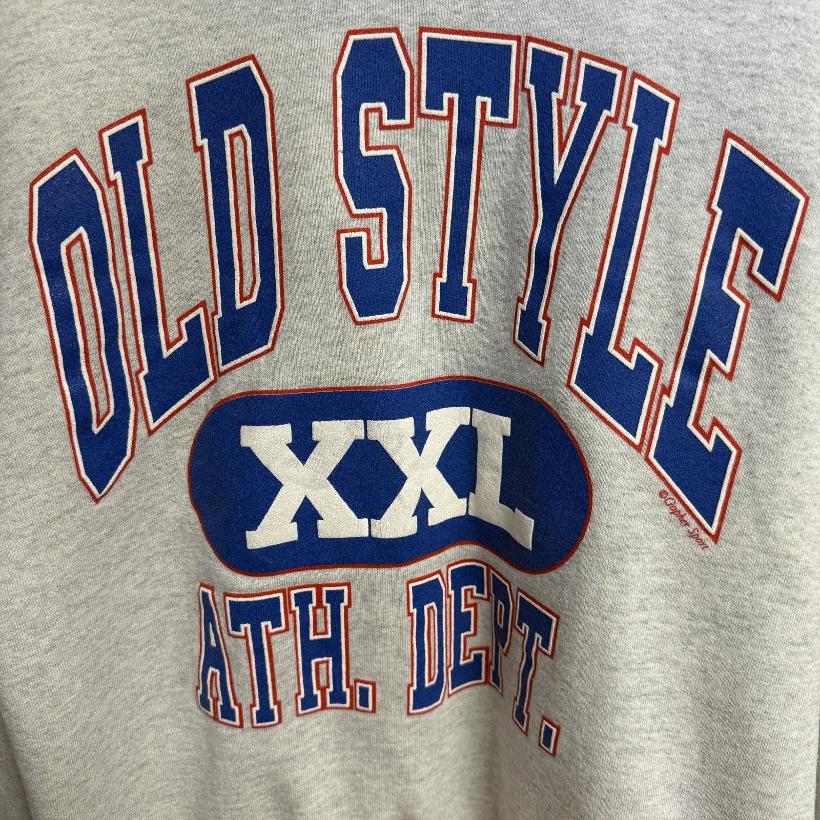 Vintage Vintage 90s Old Style Ath Dept Sweatshirt Mens M Gray Crew Size US M / EU 48-50 / 2 - 3 Thumbnail