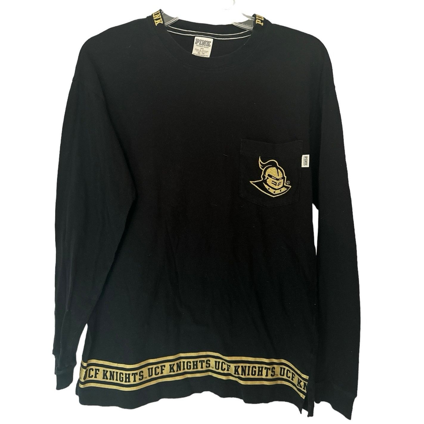 Pink Pink (VS) UCF Knights Black LS Graphic Tee Women sz XS Size XS / US 0-2 / IT 36-38 - 1 Thumbnail