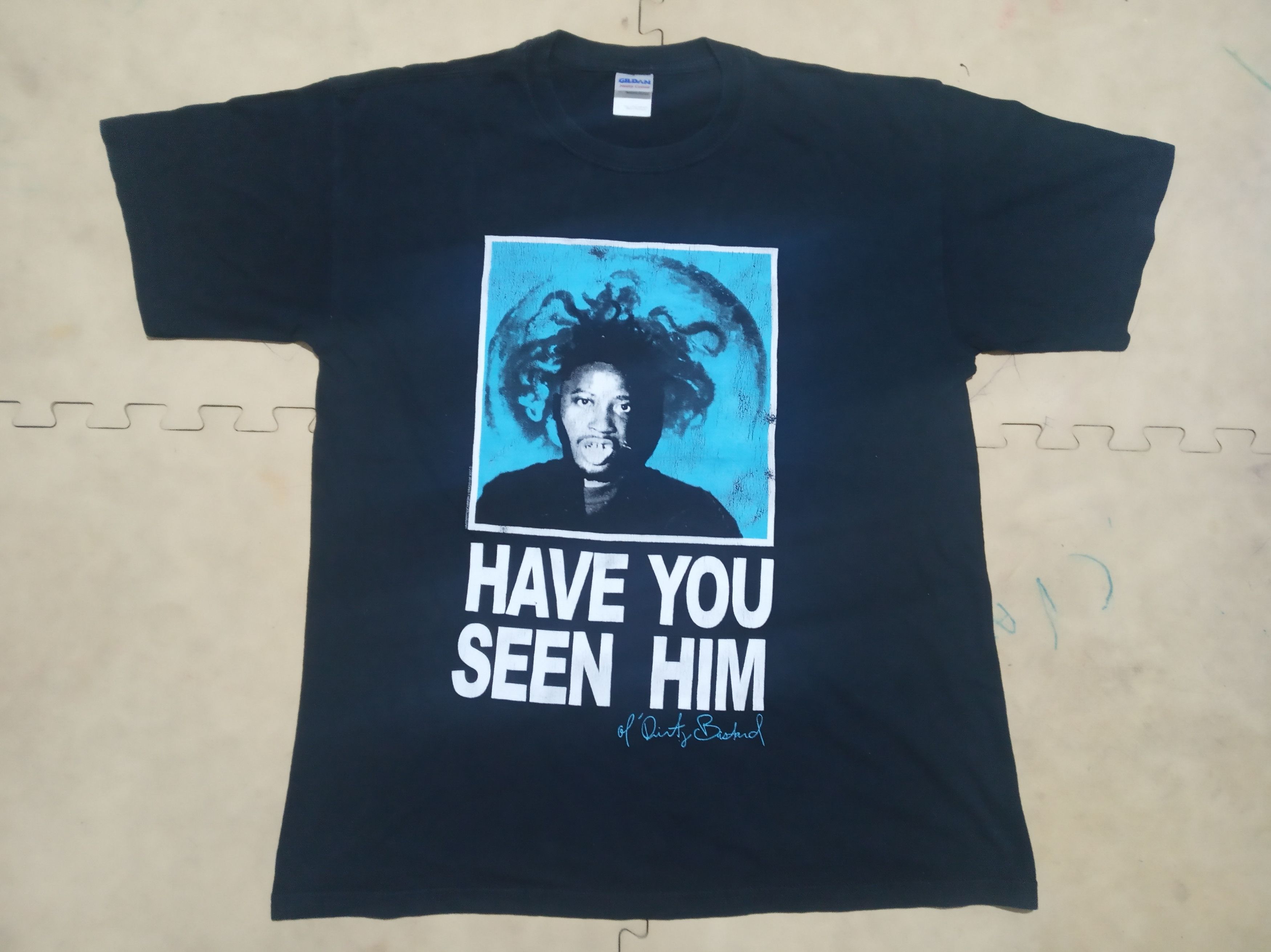 image of Rap Tees x Vintage Oi Dirty Baatard "have You Seen Him" Large Black, Men's