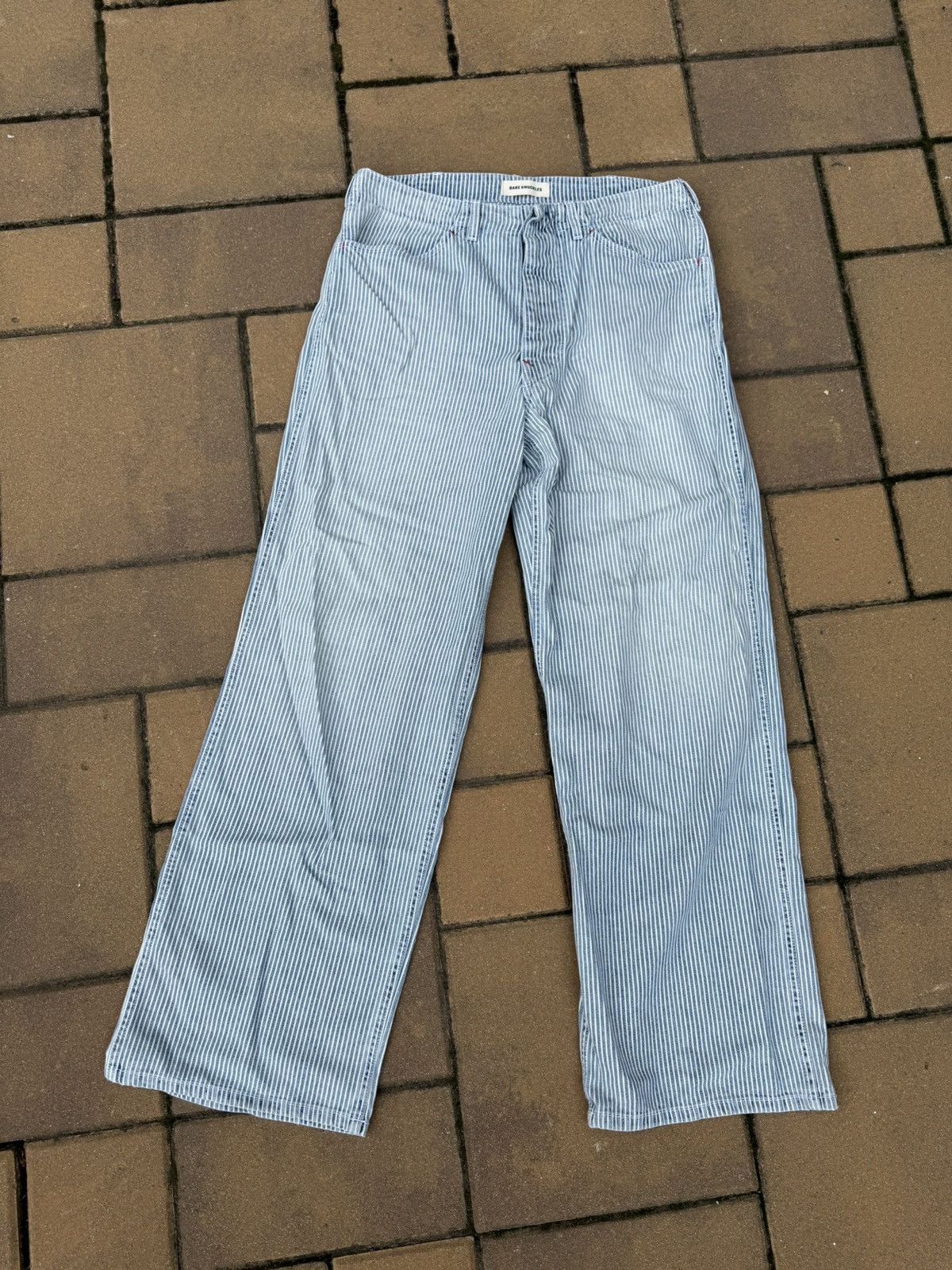 image of Bare Knuckles Hickory Stripe Service Pant in Blue, Men's (Size 32)