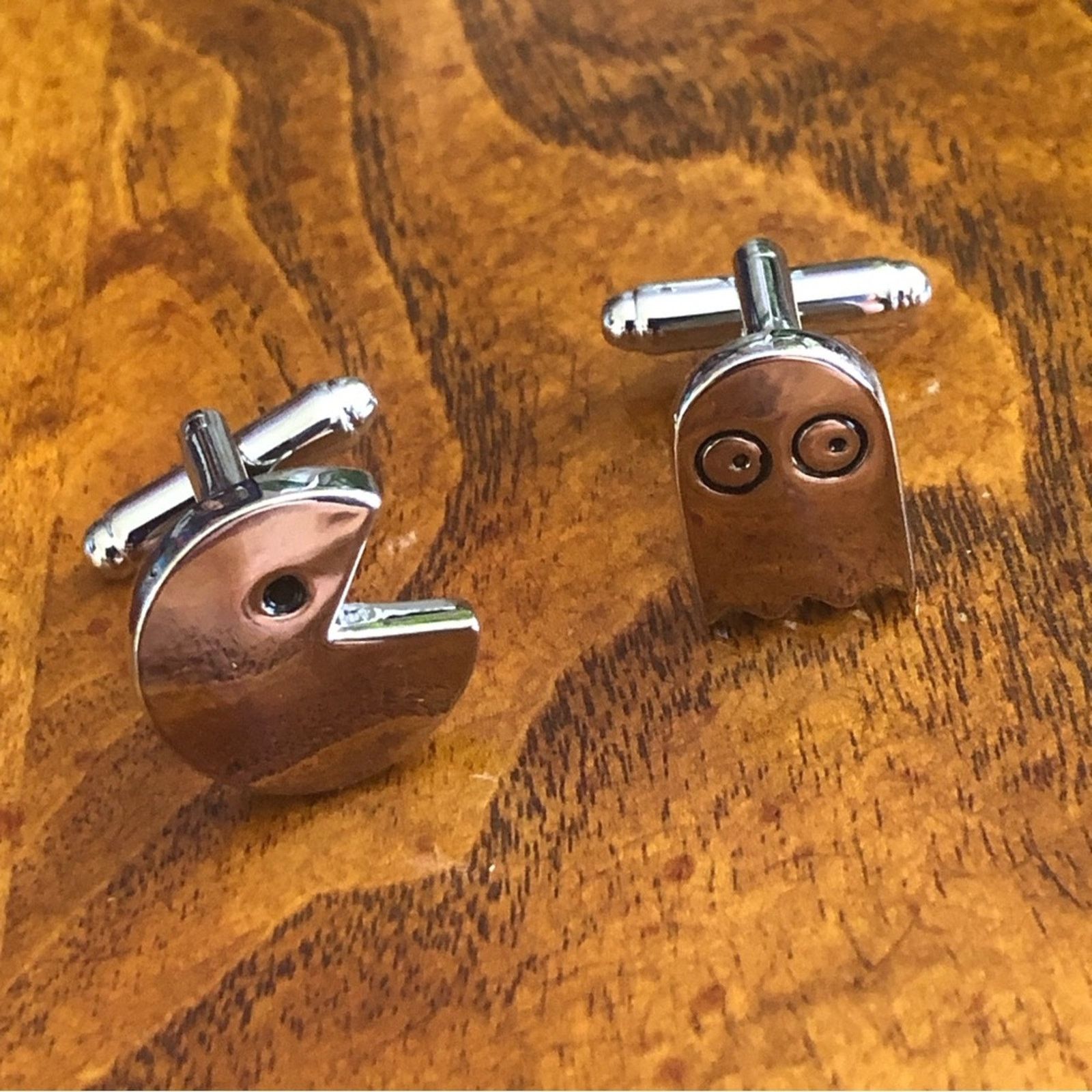 Jewelry Men’s Pac Man & ghost 80s video game novelty cuff link Size ONE SIZE - 6 Thumbnail