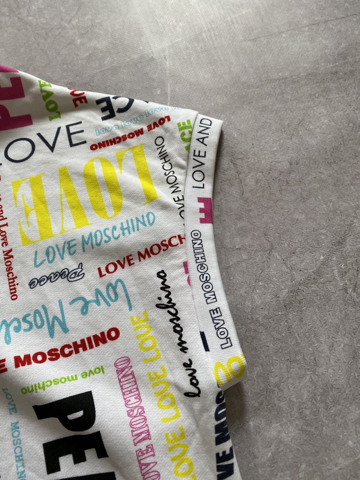 Love Moschino × Moschino Rare Love Moschino “Love and Peace” Multi Logo White Hoodie Size M / US 6-8 / IT 42-44 - 13 Thumbnail