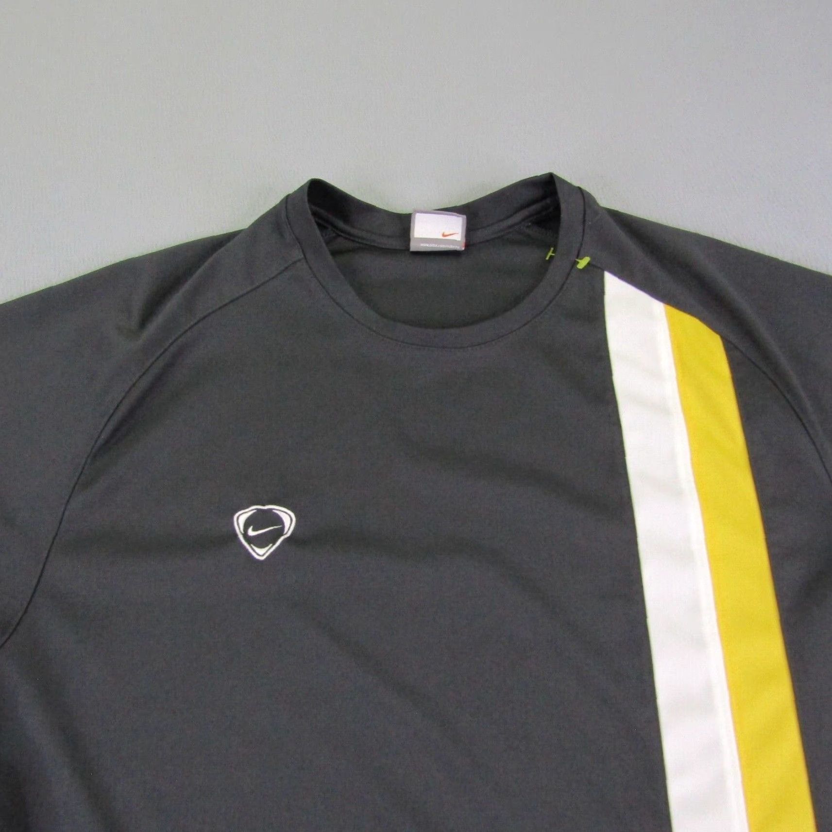 Nike Nike Shirt Men Large Gray Yellow Soccer Futbol Football Athletic Workout Gym Size US L / EU 52-54 / 3 - 2 Thumbnail
