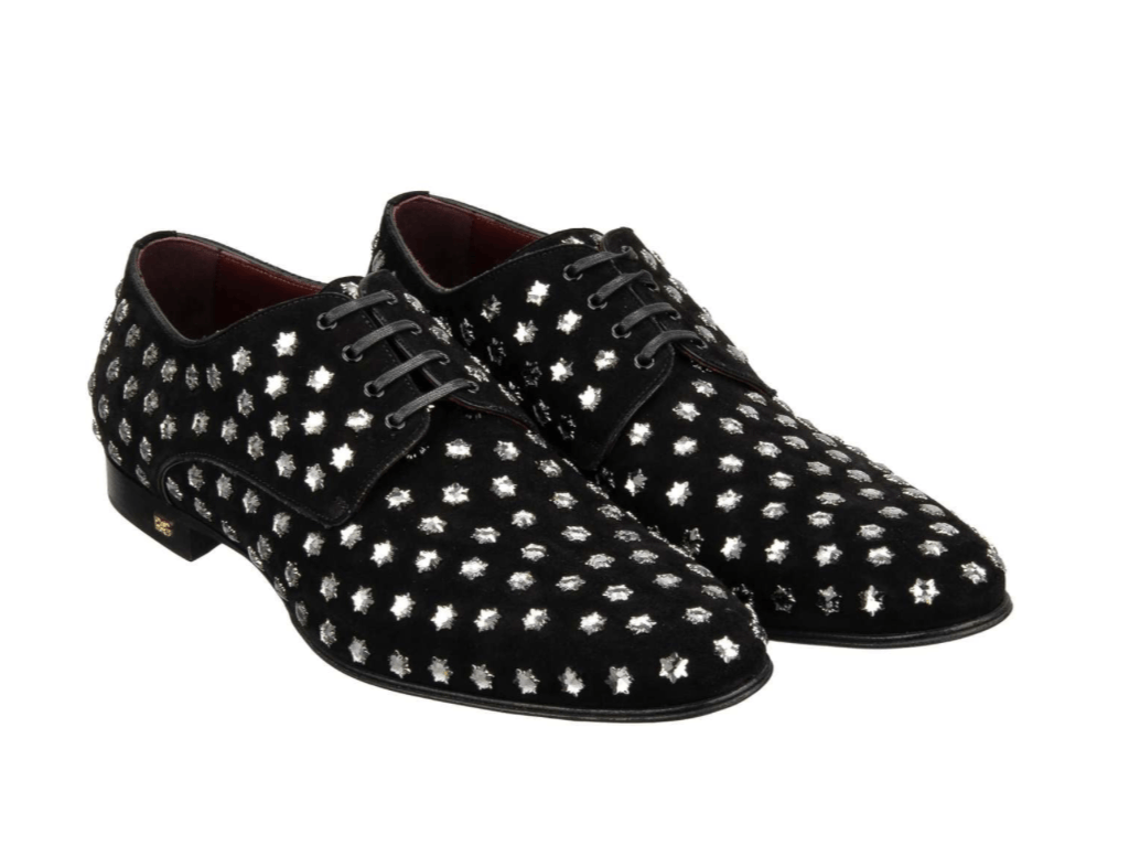 Dolce & Gabbana Dolce and Gabbana Crystal Star Suede Studded Derby Size US 8.5 / EU 41-42 - 6 Thumbnail