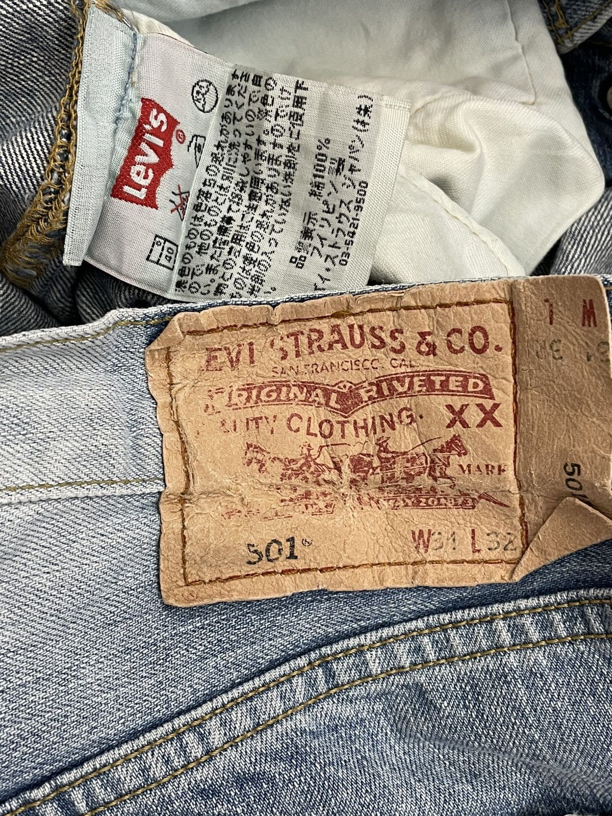 Levi's Vintage Clothing VINTAGE 501 LEVIS USA DESIGNER 90S CLASSIC RIPPED OG DENIM Size US 30 / EU 46 - 20 Thumbnail