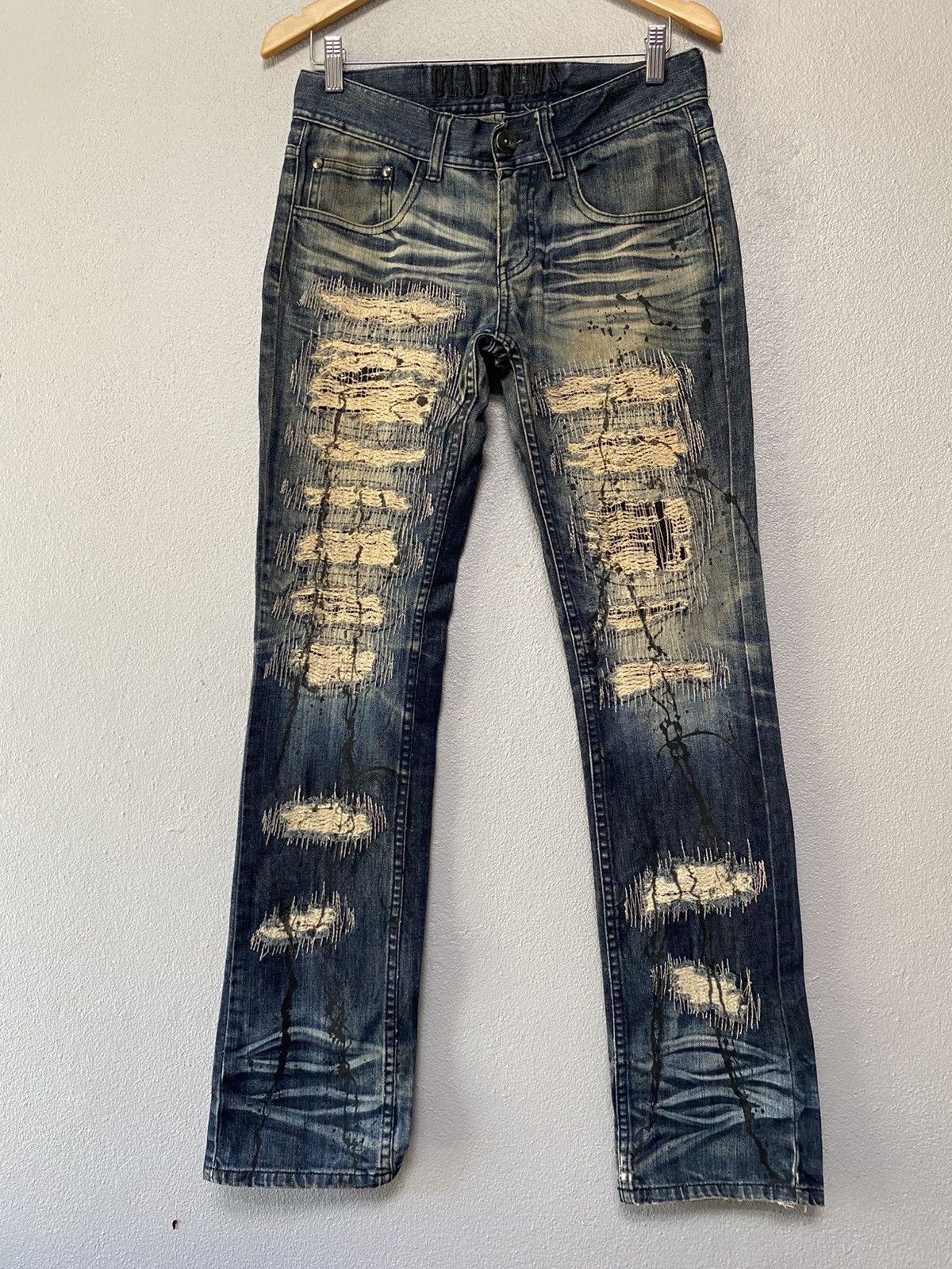 If Six Was Nine Glad news distressed jeans Size US 29 - 1 Thumbnail