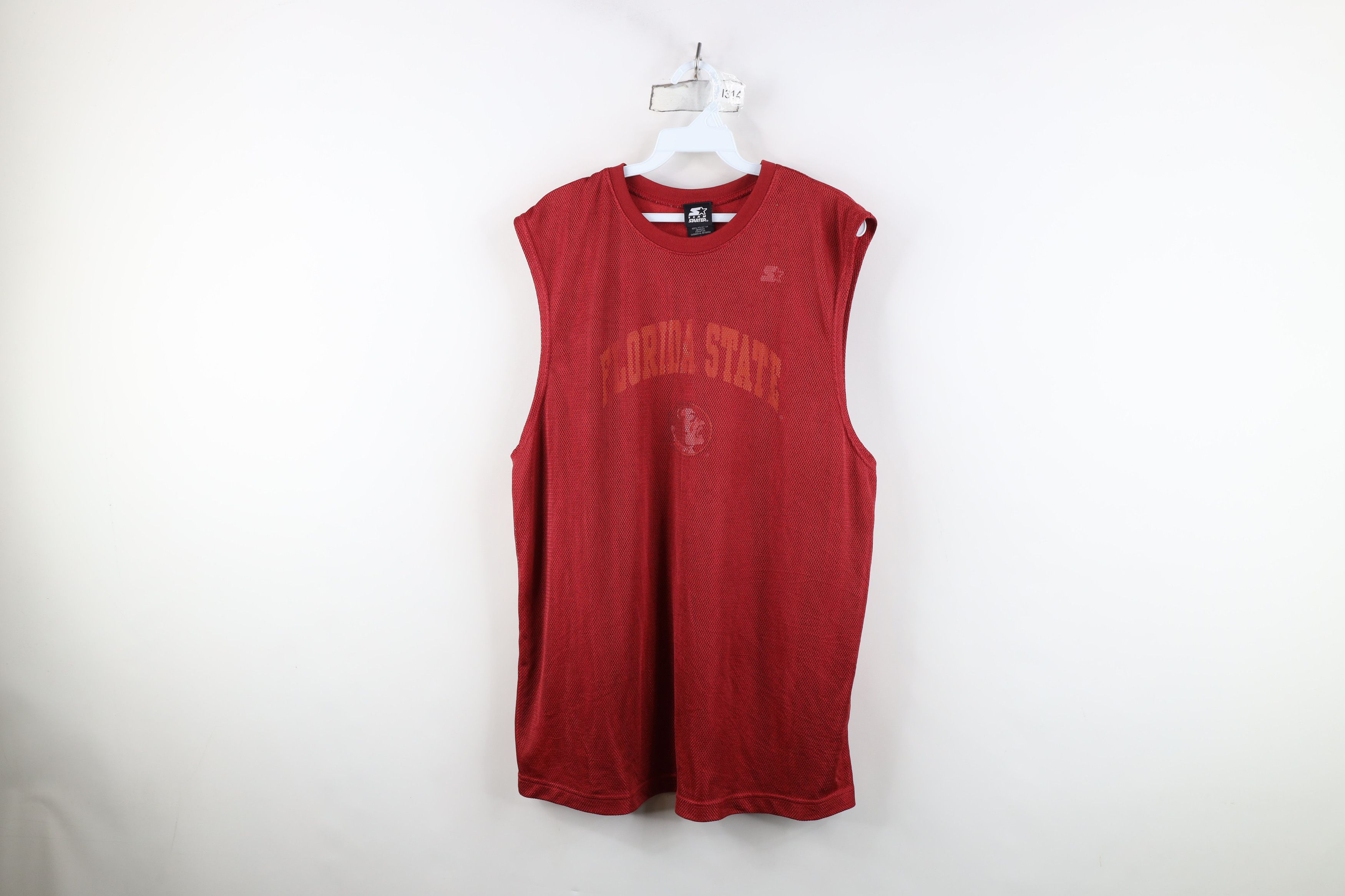 Starter Vintage 90s Starter State University Mesh Sleeveless Jersey Size US L / EU 52-54 / 3 - 1 Thumbnail