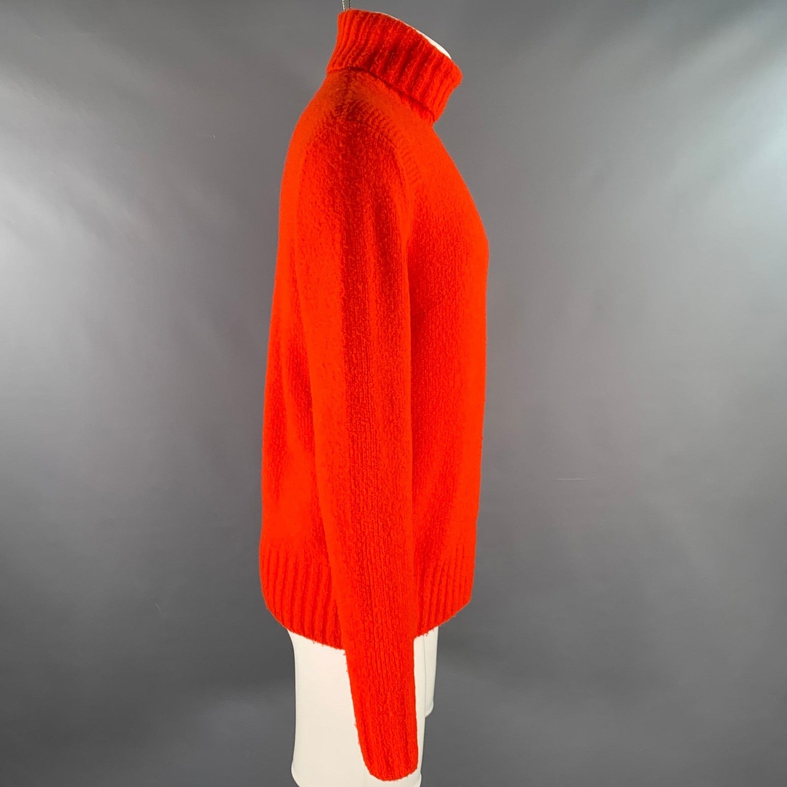 Todd Snyder TODD SNYDER M Orange Knitted Wool Blend Turtleneck Sweater Size US M / EU 48-50 / 2 - 3 Thumbnail