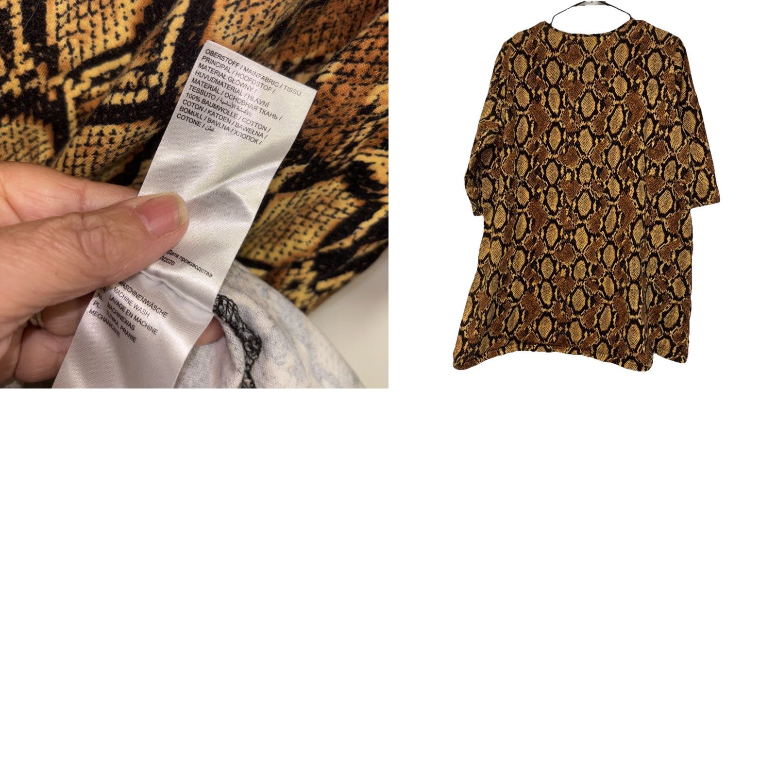 Vintage Ulla Popken Women Tunic Top V-Neck Animal Print 3/4 Sleeve Cotton Size 20 Plus Blouse Pullover Red Size 3XL / US 20-22 - 8 Thumbnail
