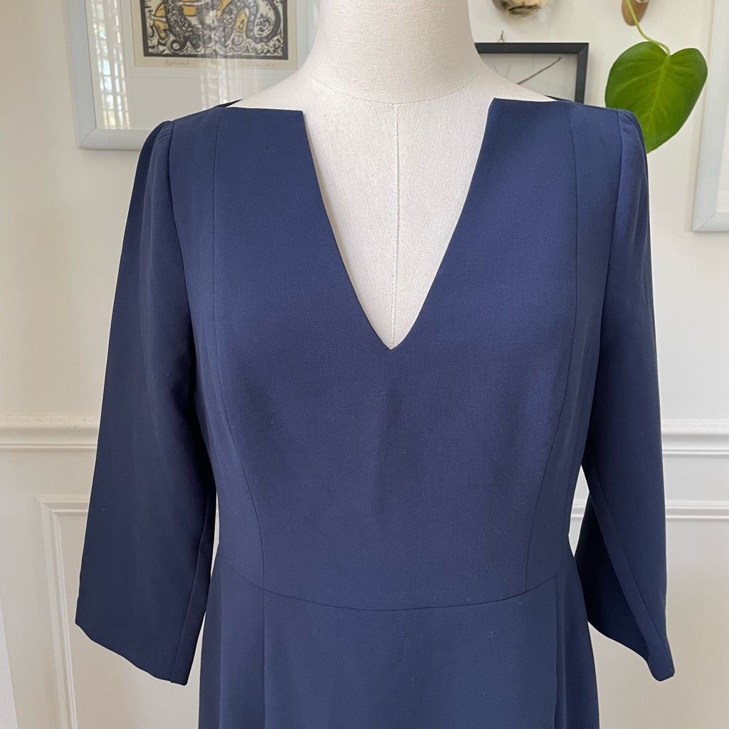 Other Black Halo Oklahoma Charlene Sheath Dress Dark Blue 12 Size XL / US 12-14 / IT 48-50 - 3 Thumbnail
