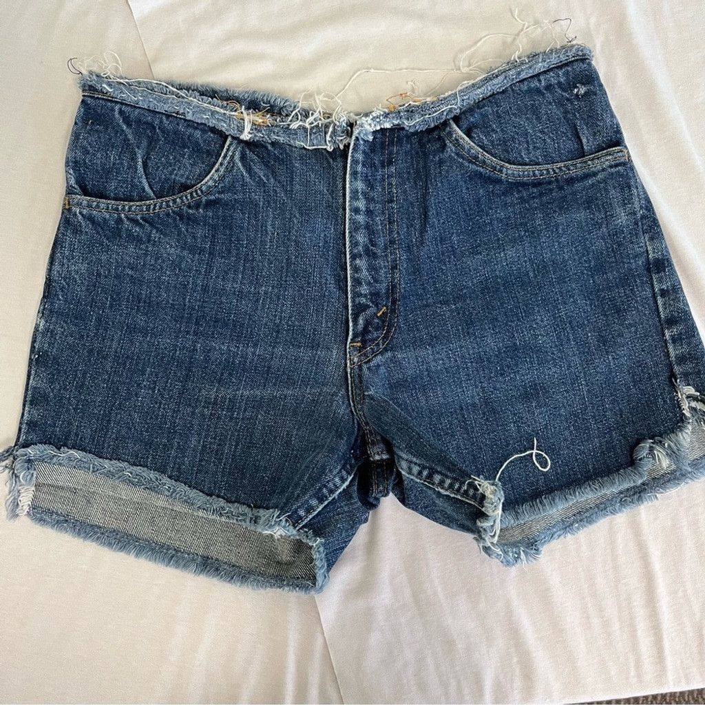 Levi's 818 Levi Denim Blue Women's Shorts vintage Size 29" - 1 Thumbnail