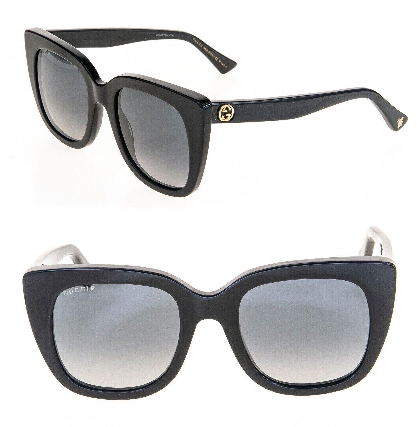 image of Gucci 0163 Black Classic Polarized Sunglasses Gg0163S, Women's