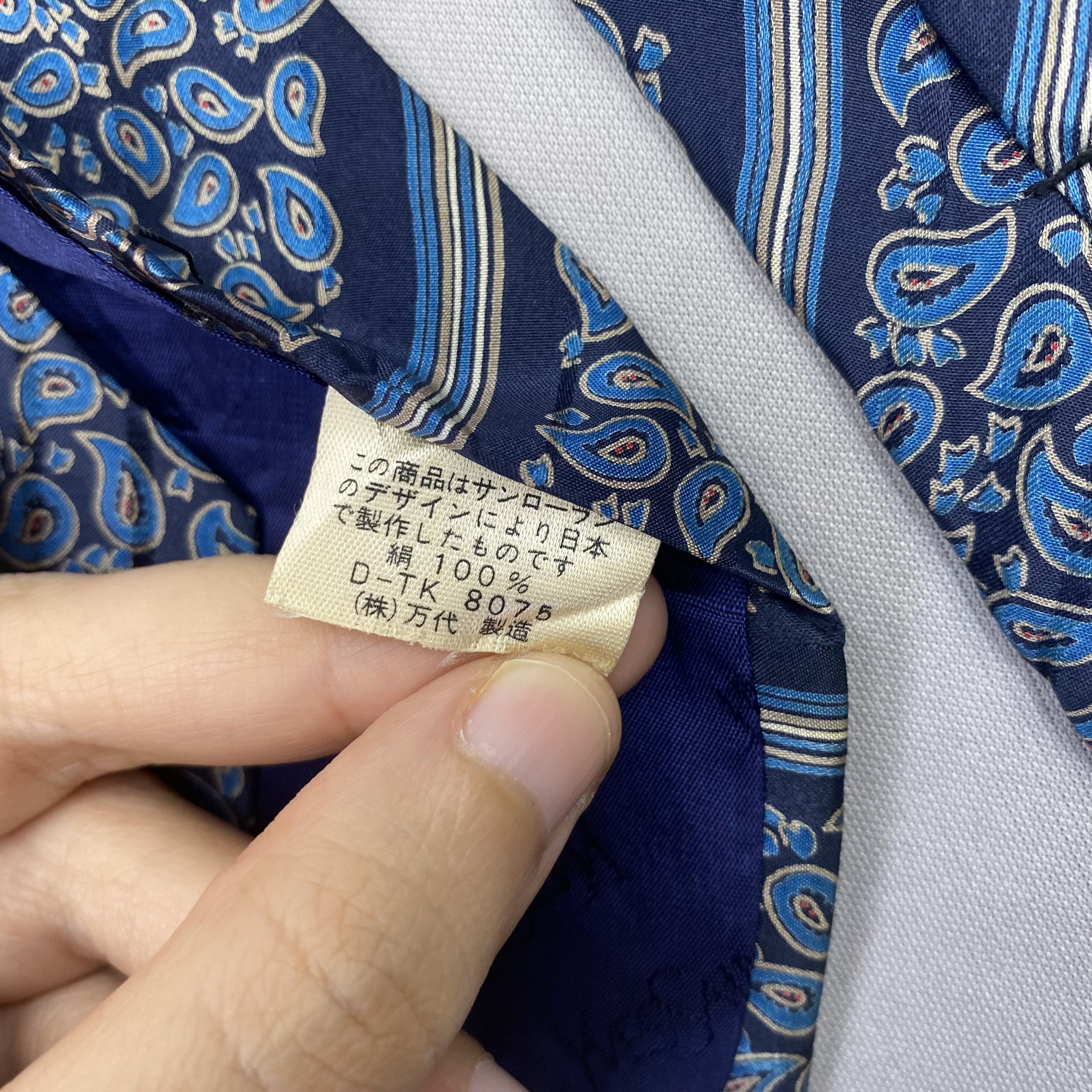 Japanese Brand Vintage Yves Saint Laurent SILK Necktie Cravate Pure Silk Size ONE SIZE - 7 Thumbnail