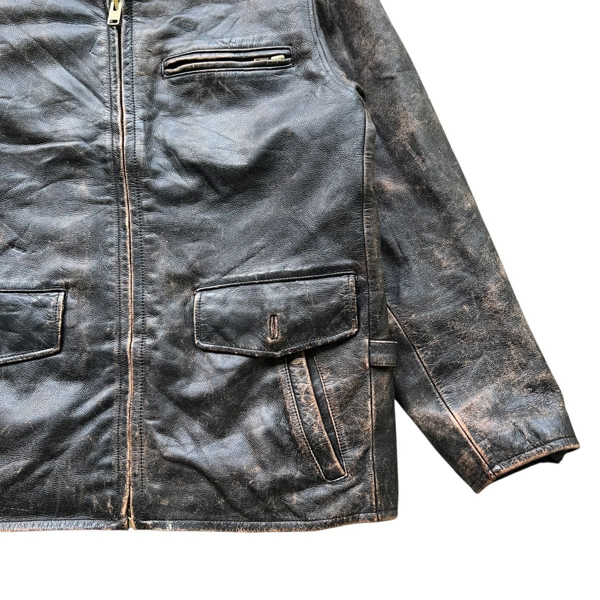 Vintage Vintage Morgan Productions Patina Leather Jacket Size US M / EU 48-50 / 2 - 10 Thumbnail