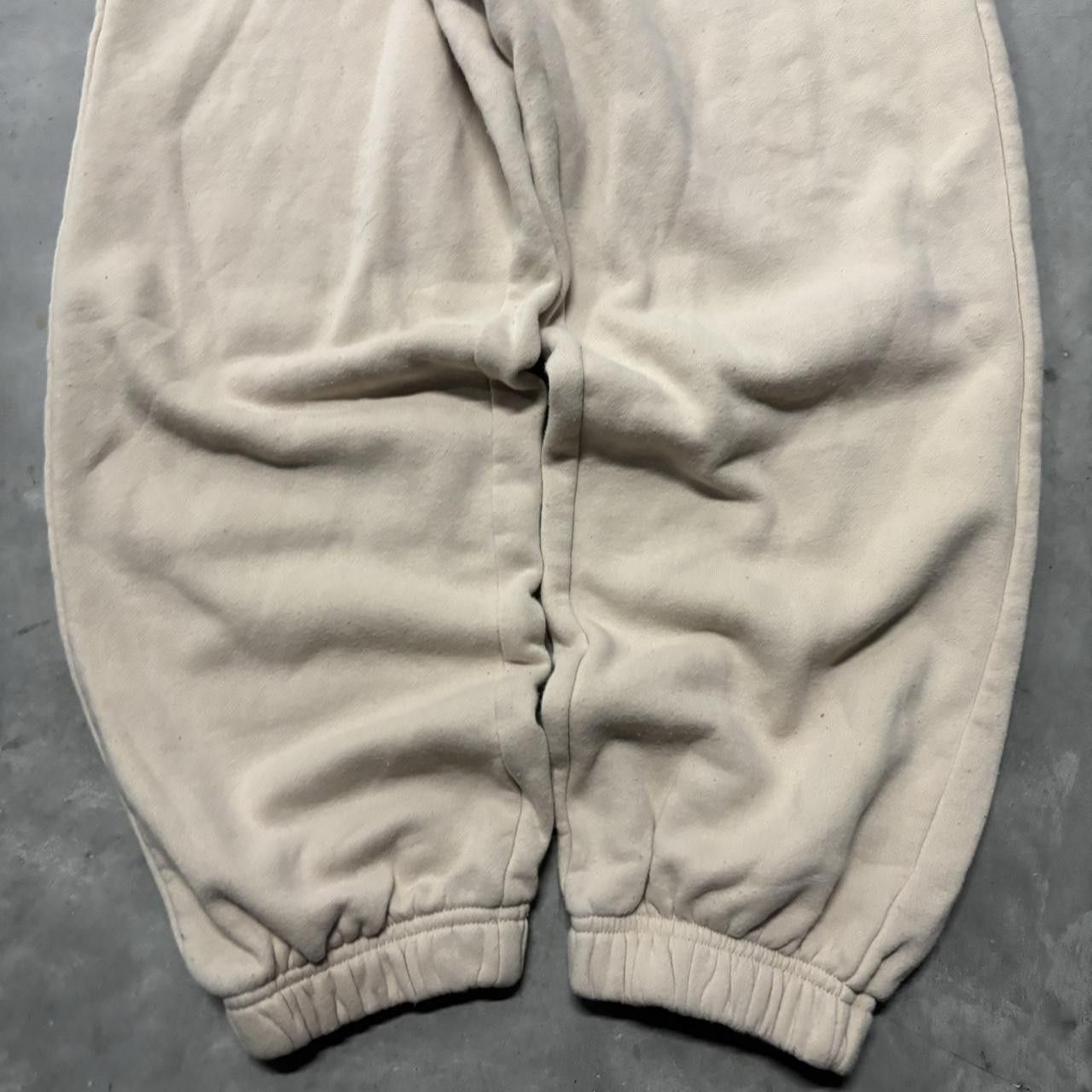 Japanese Brand × Vintage Crazy Vintage Y2K/2000s Cream Streetwear Essential Sweatpants! Size US 30 / EU 46 - 5 Thumbnail