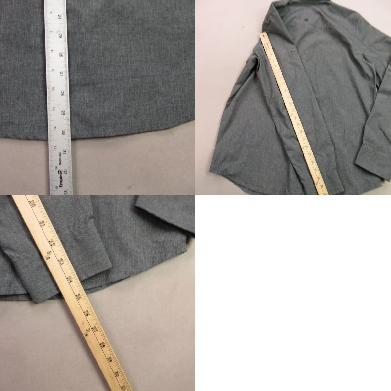 Prana prAna Shirt Mens Medium Long Sleeve Pockets Hiking Outdoors Button Front Gray Size US M / EU 48-50 / 2 - 8 Thumbnail