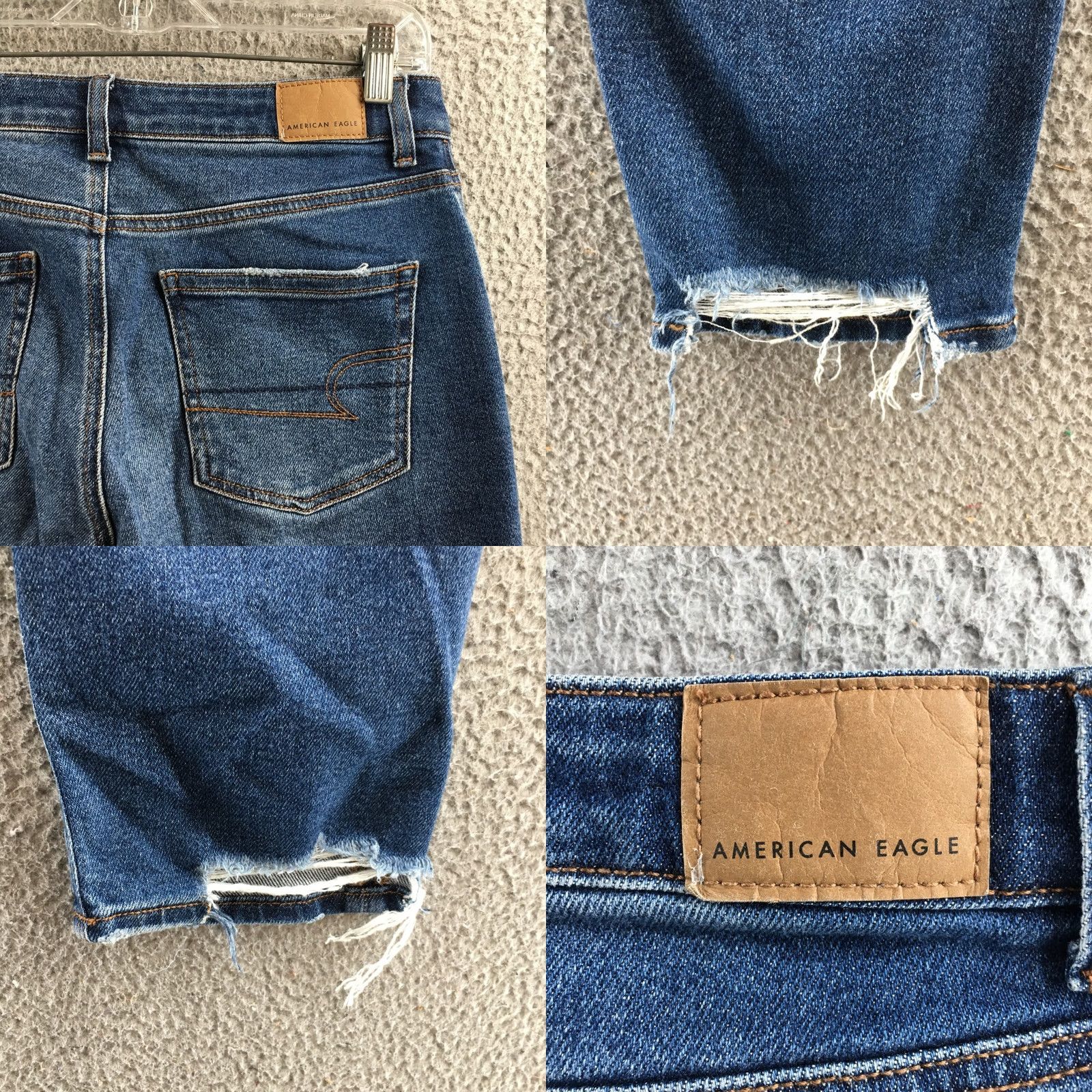 American Eagle Outfitters American Eagle Outfitters Jeans Womens 6 Blue Distressed Zip Fly Button Front Casual Pocket Size 28" / US 6 / IT 42 - 10 Thumbnail