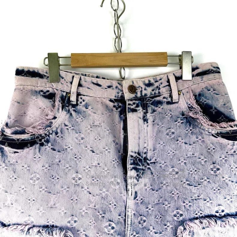 Louis Vuitton Louis Vuitton Lavender multi-pocket tasseled denim logo je Size US 33 - 3 Thumbnail