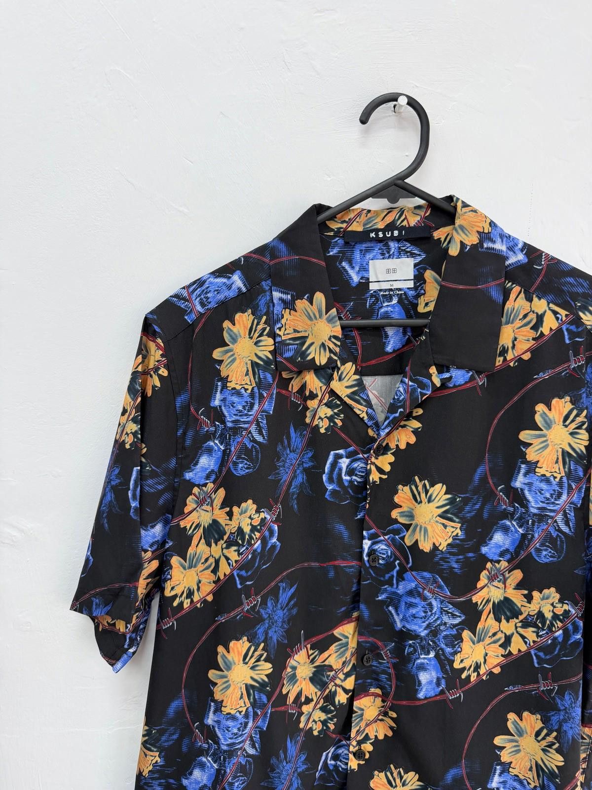 Ksubi new ksubi medium short sleeve resort shirt hyperflower blue Size US M / EU 48-50 / 2 - 2 Thumbnail