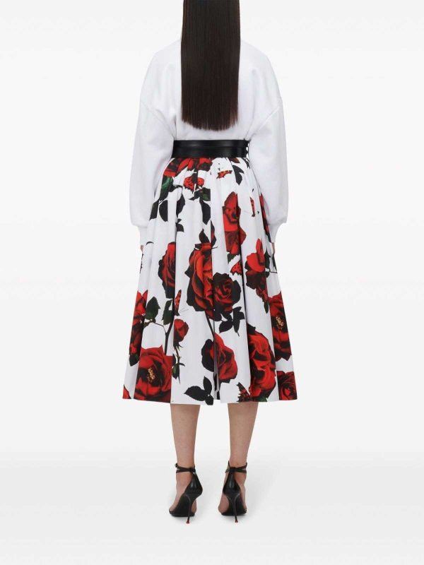 o1srvl11e0326 Pleated Midi Skirt in Multicolor