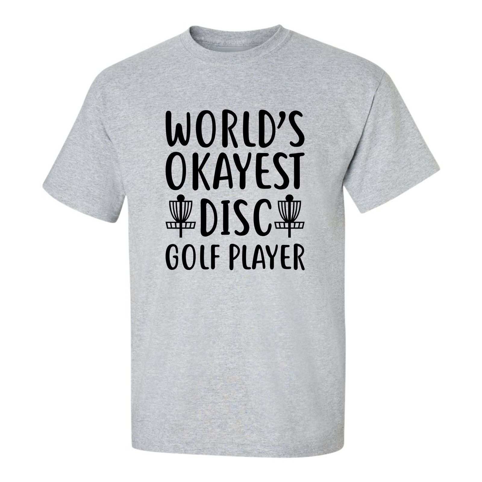 Gildan Disc Golf T Shirt Worlds OKAYEST DISCGOLFER Funny Shirt Size US XL / EU 56 / 4 - 5 Thumbnail