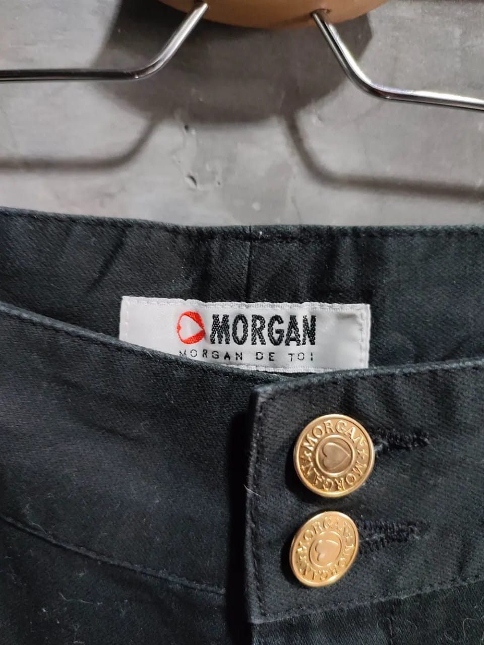 Japanese Brand Morgan De Toi Black Flare Cargo Low rise Pants Size US 28 / EU 44 - 5 Thumbnail