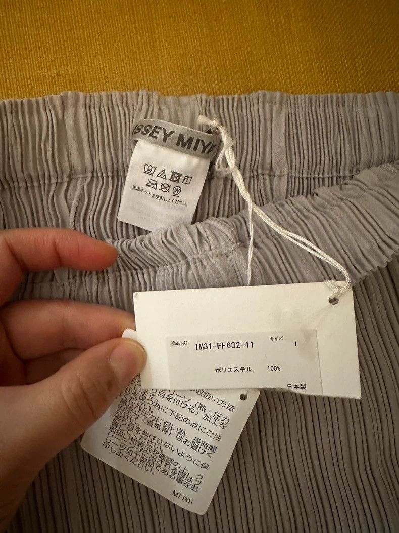 Issey Miyake Issey Miyake size:1 Light grey toothpick patterned straigh Size 31" - 3 Thumbnail