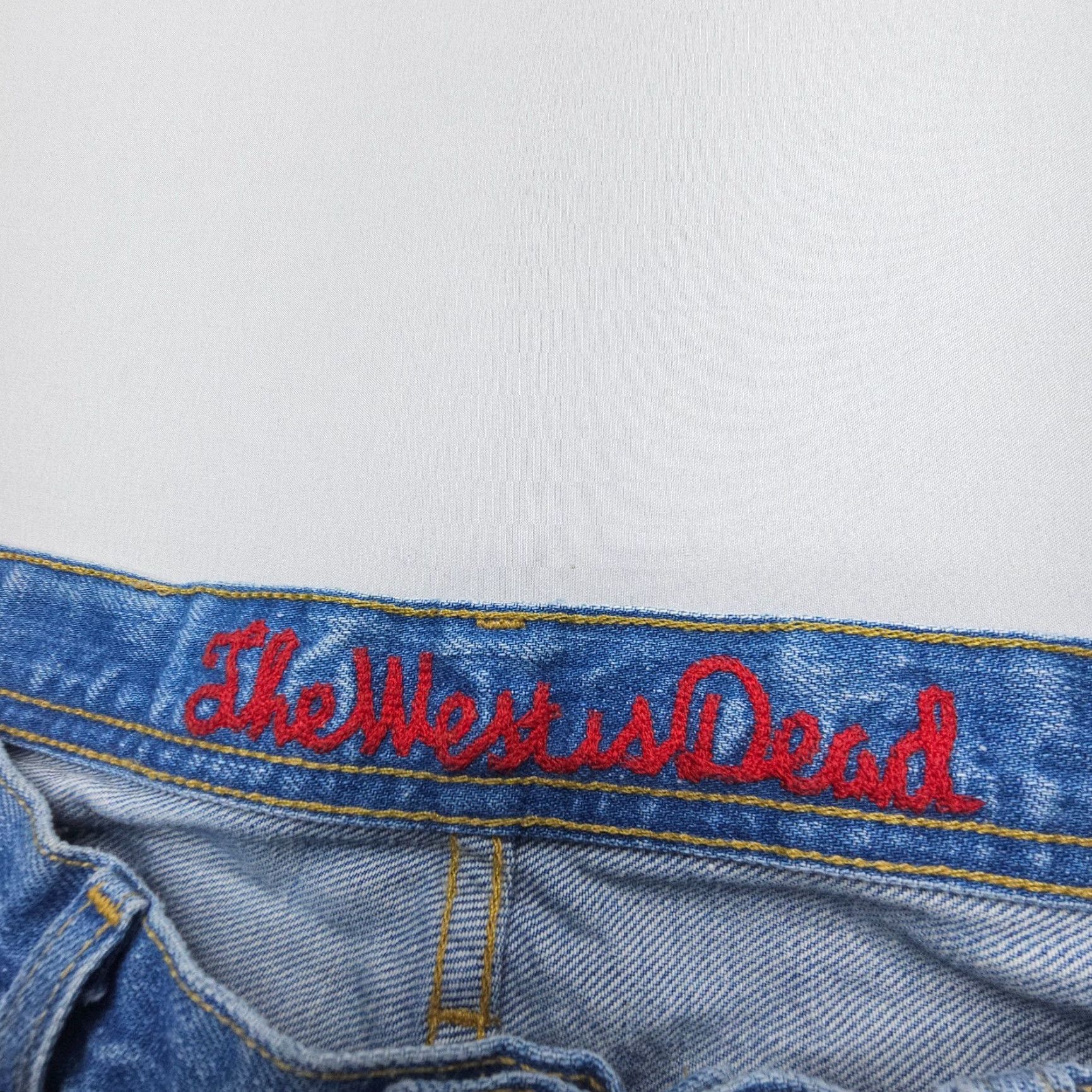 The West Is Dead The West Is Dead Jeans Mens 33 x 30 Button Fly Selvedge Chain Stitch Size US 33 - 5 Thumbnail