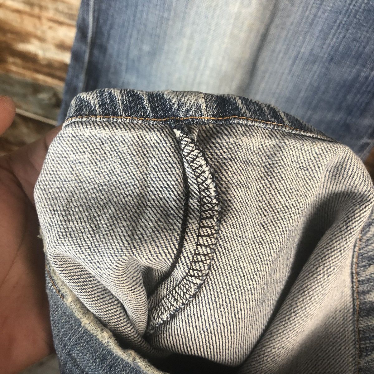 Vintage Bobson vintage Blue Denim Pants #A1393 Size US 35 - 11 Thumbnail