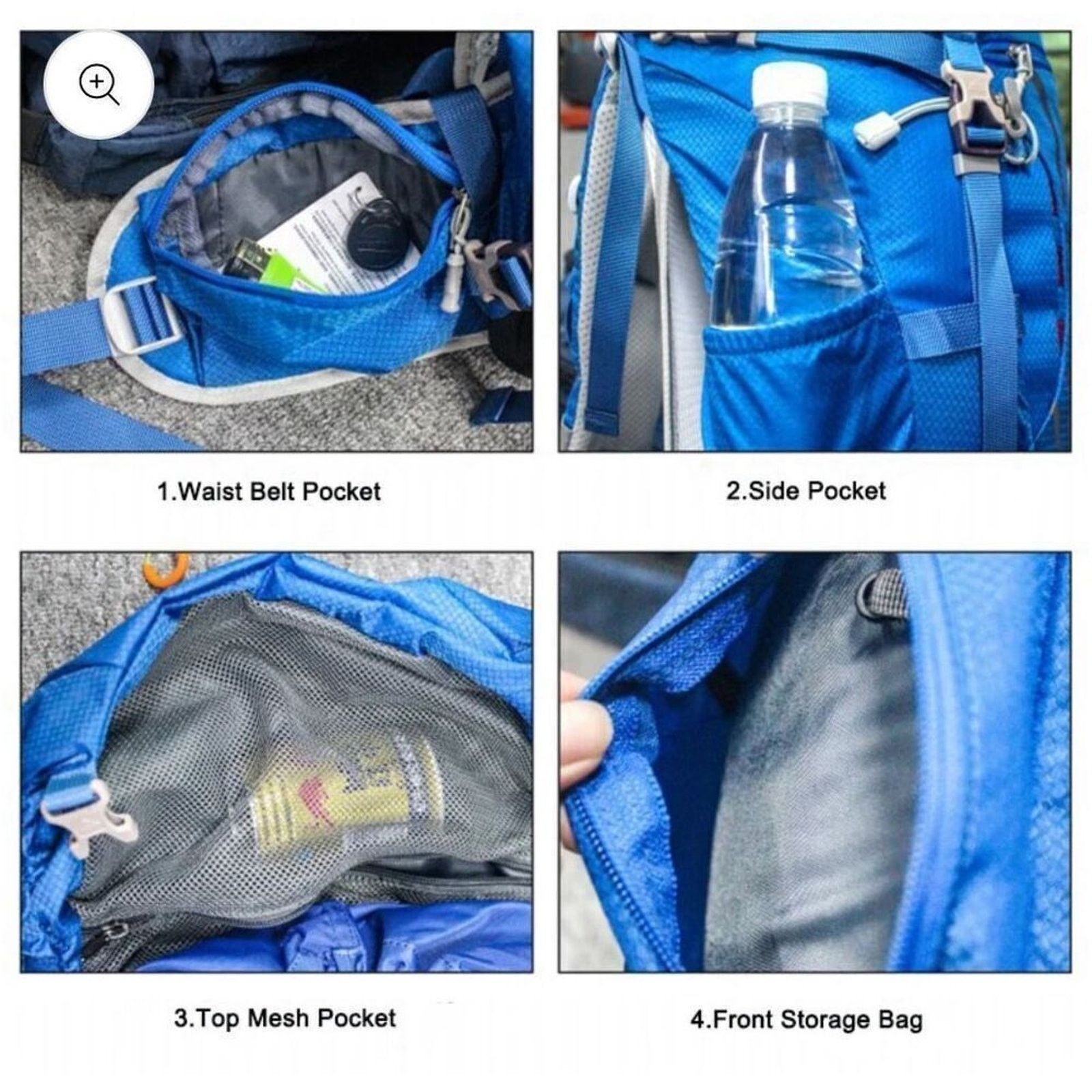 Other Ergonomic Camping Hiking 40L 420D Nylon Waterproof Backpack Size ONE SIZE - 5 Thumbnail