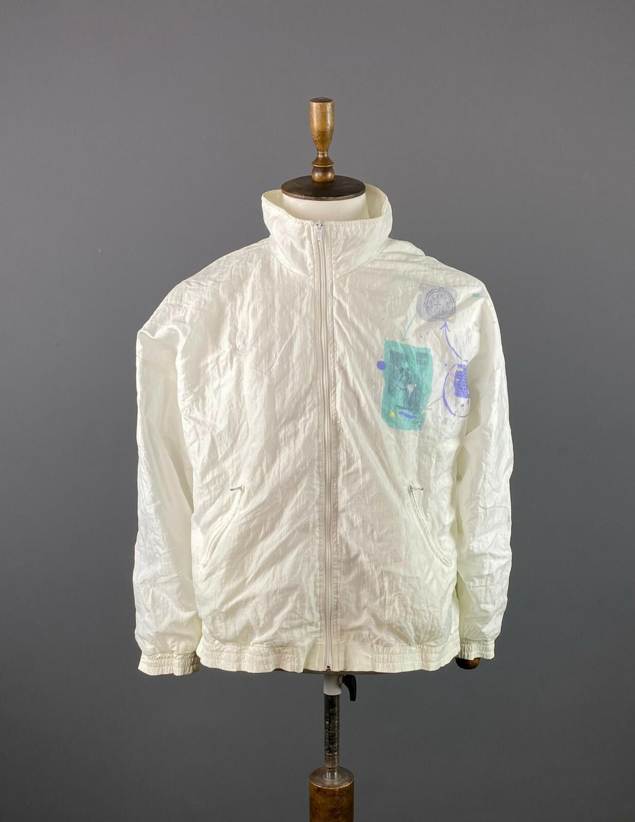 Adidas Vintage Rare Adidas Originals White Track Jacket D 44 F 40 Size US M / EU 48-50 / 2 - 1 Thumbnail