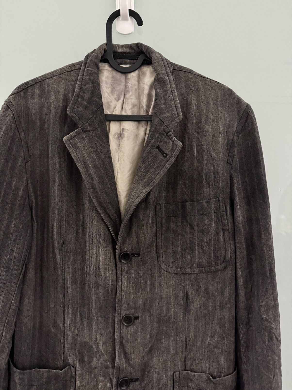 Comme des Garcons Homme Comme des Garçons AD2004 Distressed Faded Blazer Size 38S - 2 Thumbnail