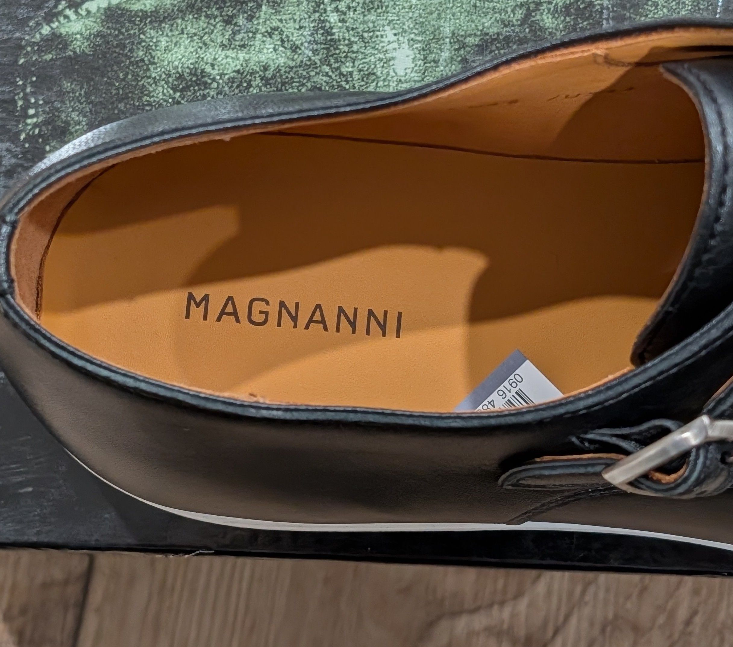 Magnanni MAGNANNI Leather Double Monk Strap Shoes Black/White 13 Size US 13 / EU 46 - 7 Thumbnail