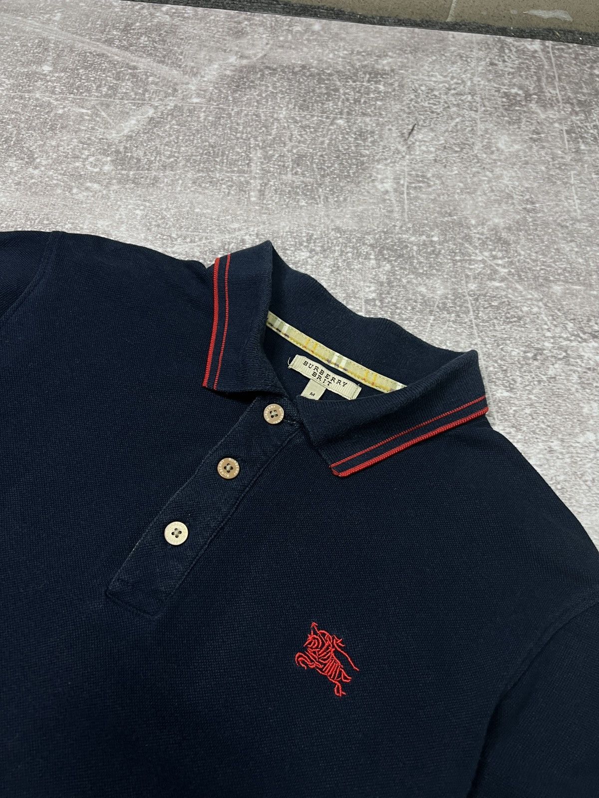 Burberry Burberry Brit Navy Polo Size M Size US M / EU 48-50 / 2 - 3 Thumbnail