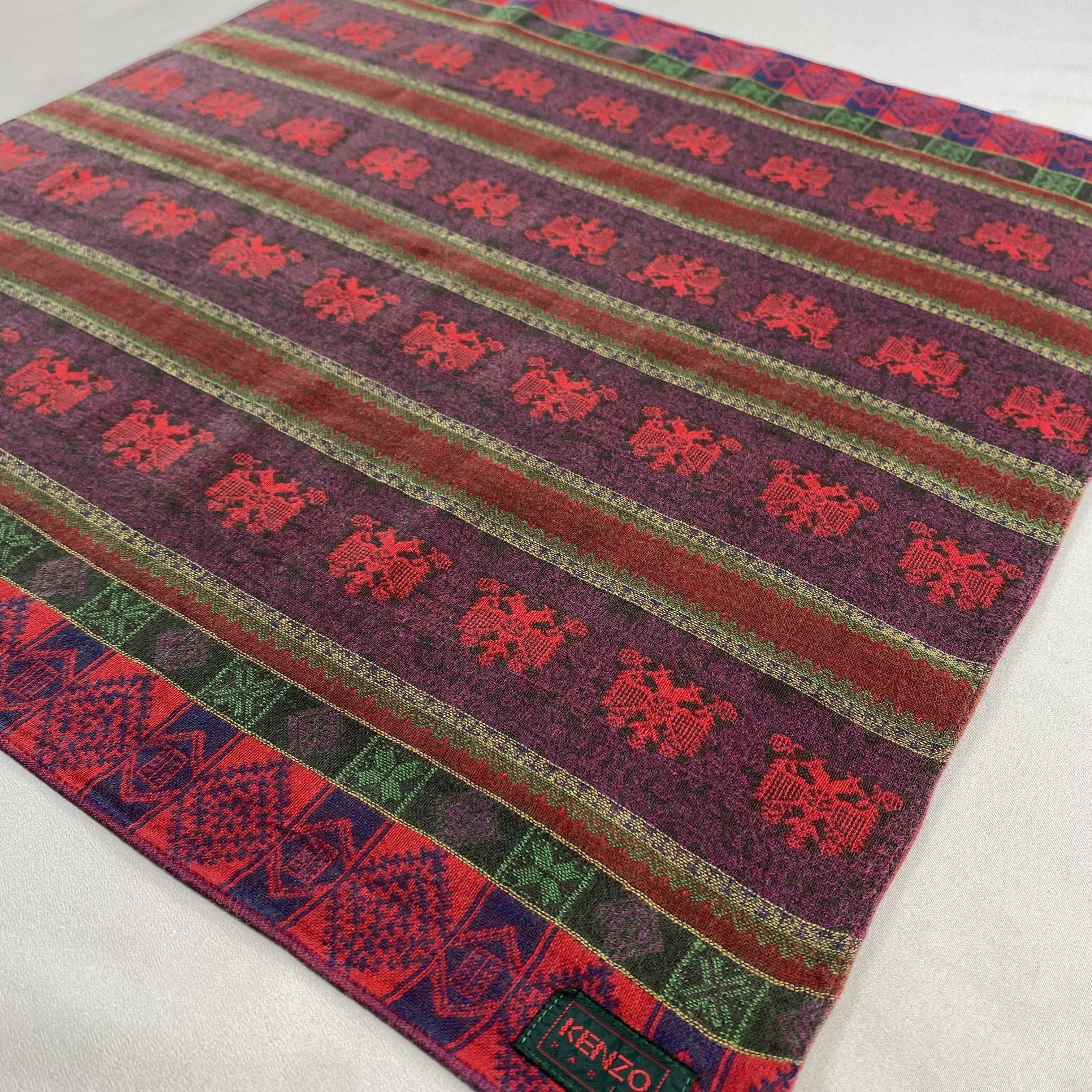 Kenzo × Vintage Kenzo Handkerchief / Neckerchief / Bandana-P1018 Size ONE SIZE - 2 Thumbnail