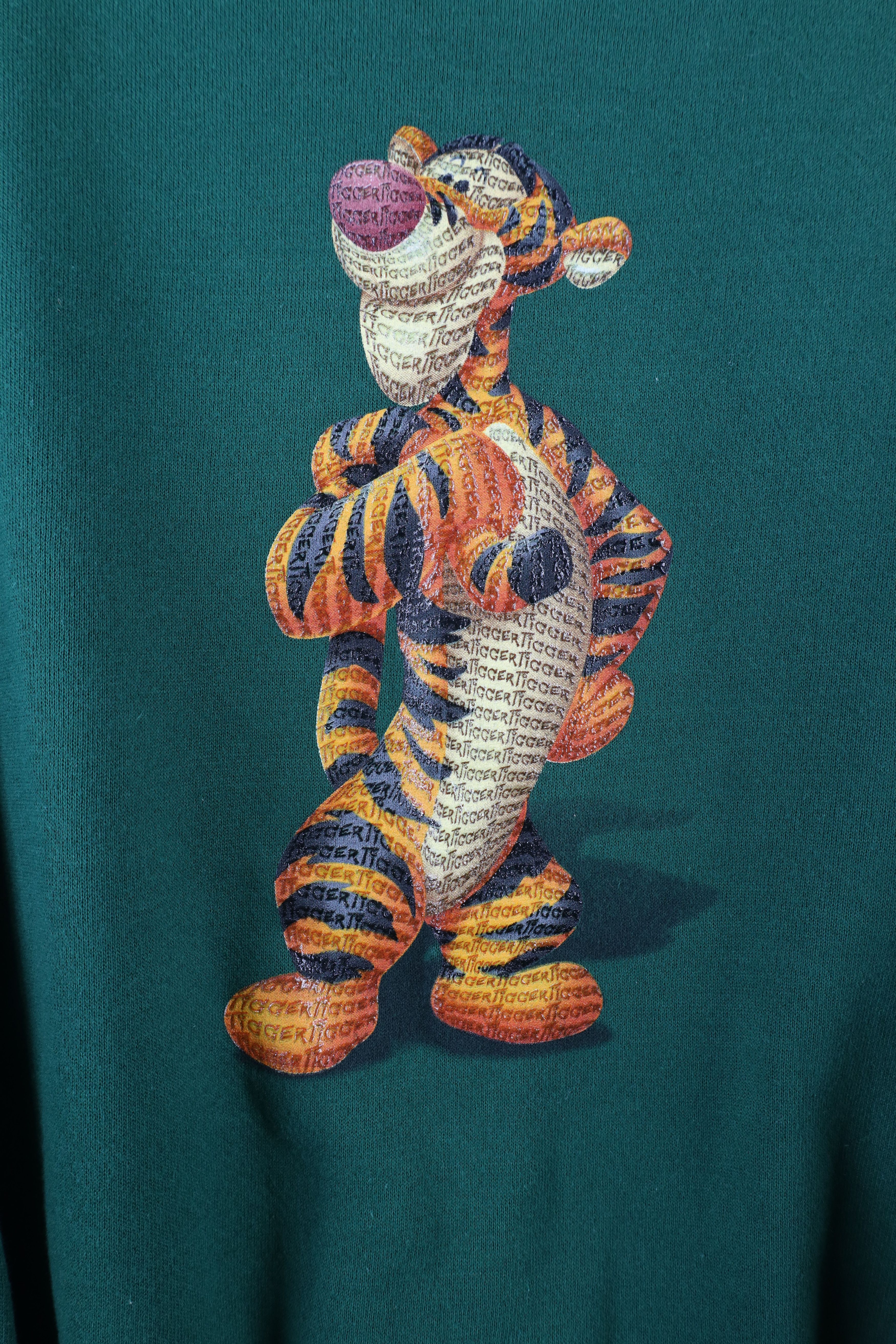 Disney × Vintage Vintage 90s Disney Winnie the Pooh Tigger Sweatshirt Green Size US M / EU 48-50 / 2 - 4 Thumbnail