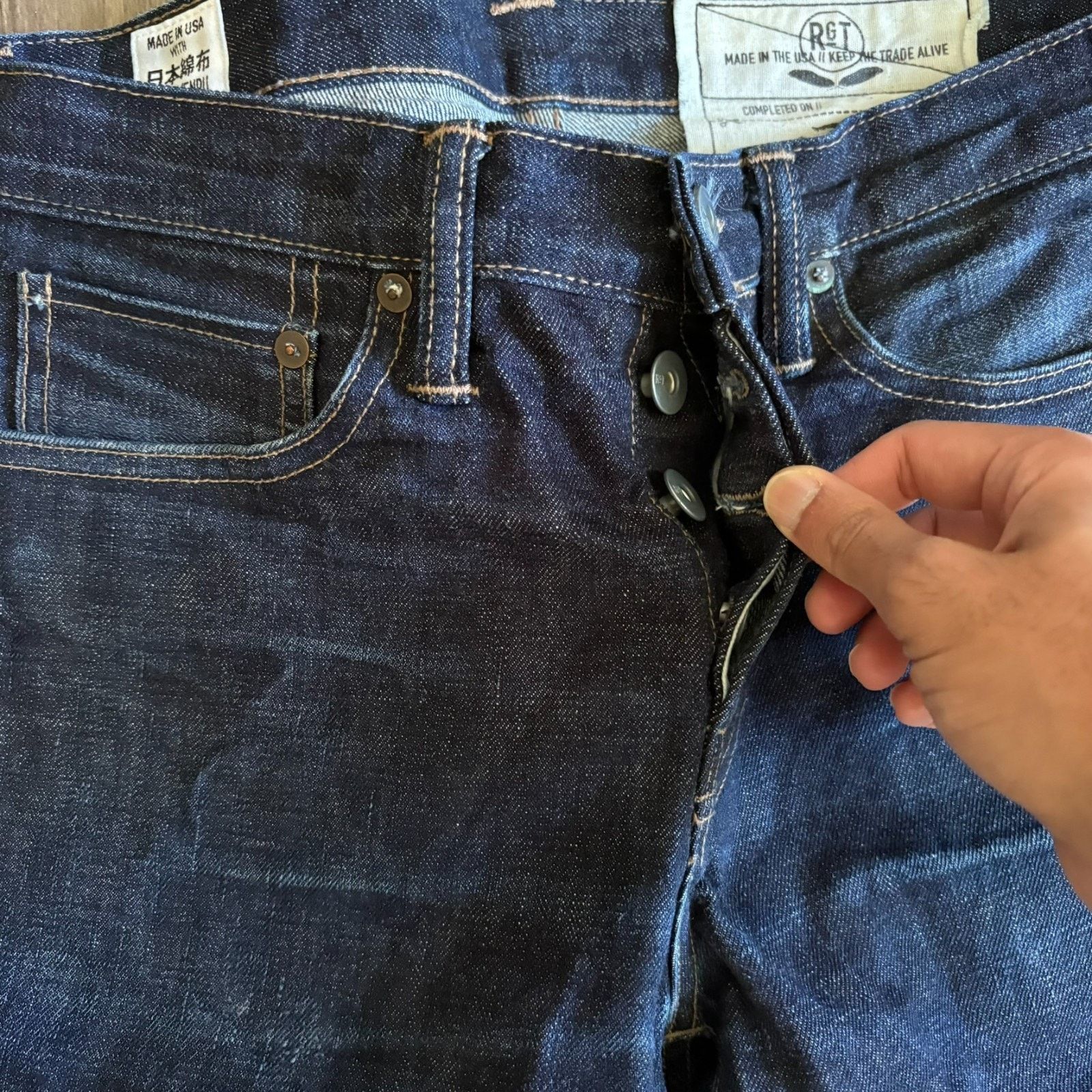 Rogue Territory Rogue Territory RGT Stanton Slim Selvedge Denim Jeans 29x36 Size US 29 - 7 Thumbnail