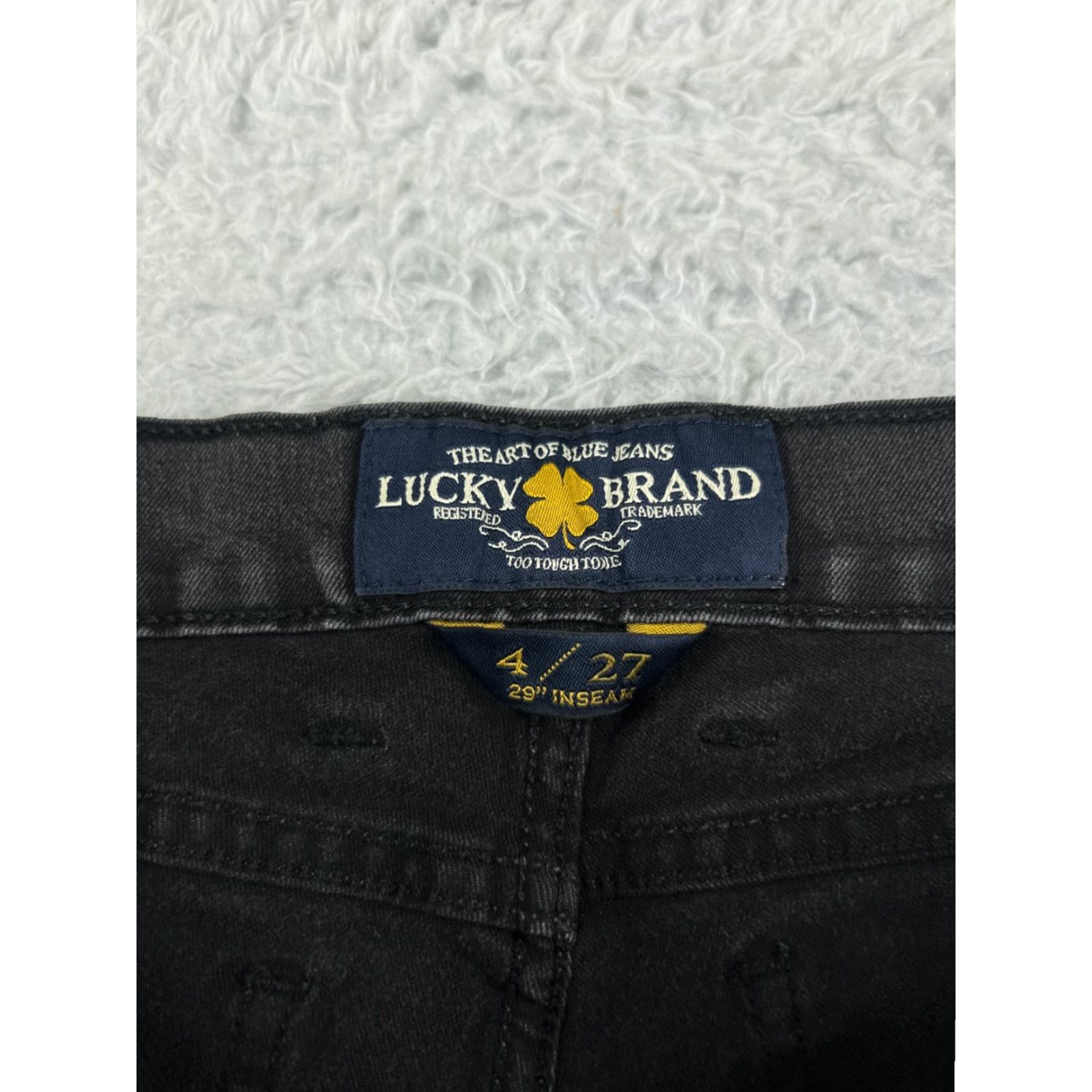 Vintage VINTAGE Black Lucky Brand Skinny Jeans Womens Size 4 Low Rise Ankle Zip Cotton Blend 90s Designer Size 27" / US 4 / IT 40 - 3 Thumbnail