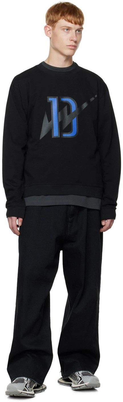 WE11DONE o1mris0824 D Logo Sweater in Black Size US S / EU 44-46 / 1 - 5 Thumbnail