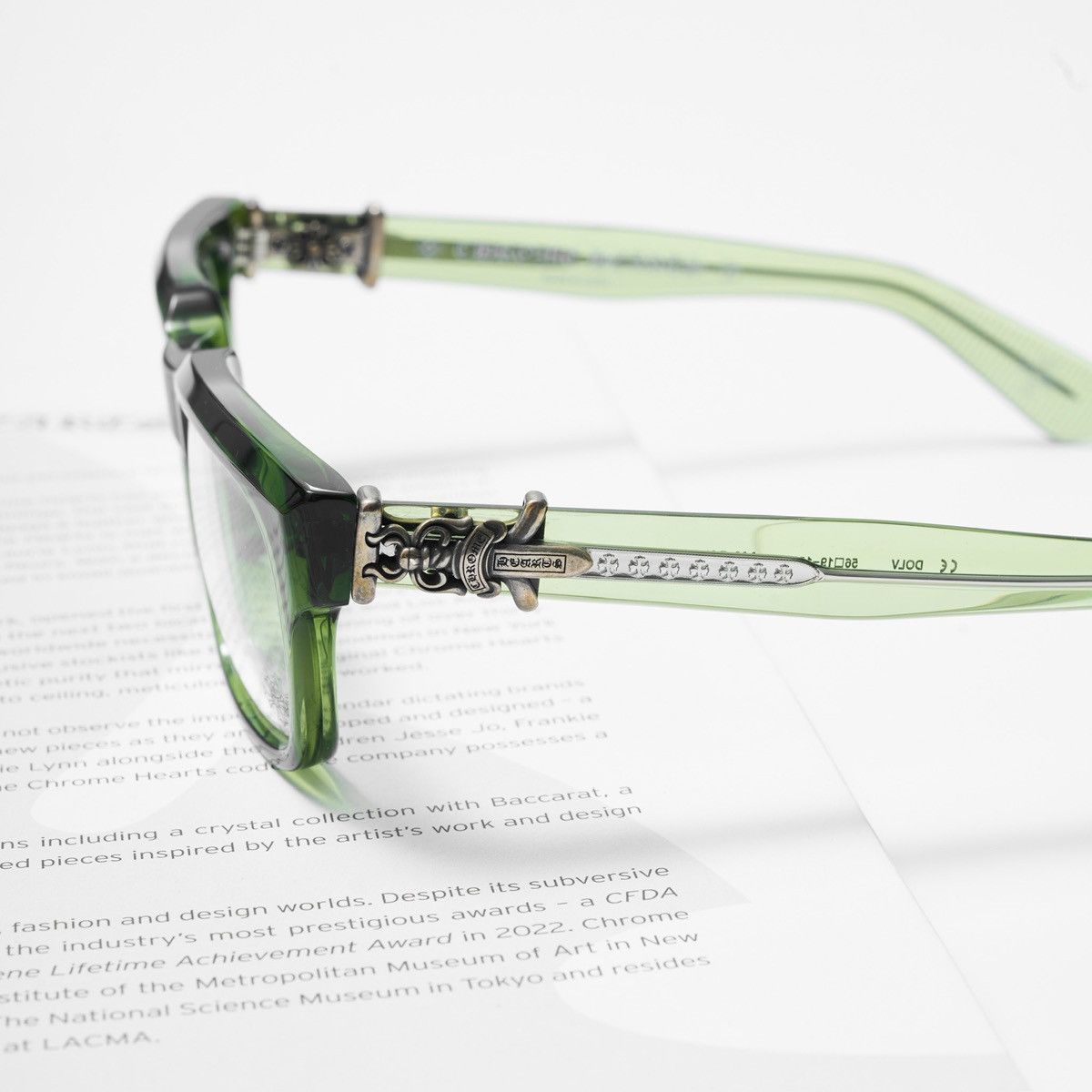 Chrome Hearts CHROME HEARTS VAGILLIONAIRE I DARK OLIVE GLASSES Size ONE SIZE - 3 Thumbnail