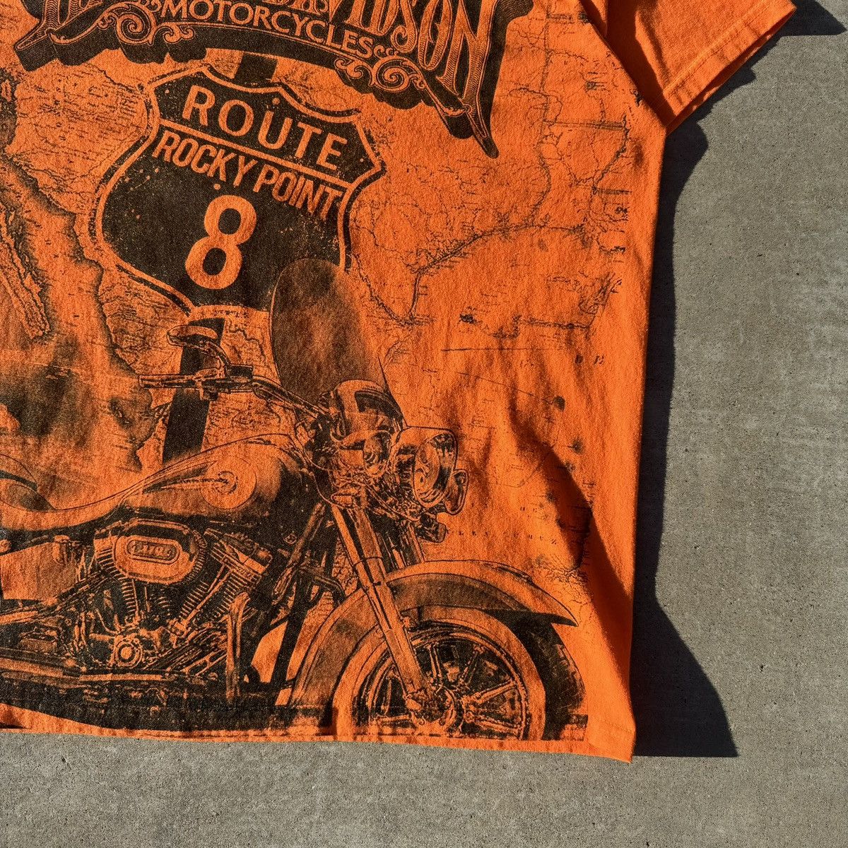 Affliction × JNCO × Tapout Vintage Y2K Grunge Crazy AOP Harley Orange Graphic Tee XL Size US XL / EU 56 / 4 - 5 Thumbnail